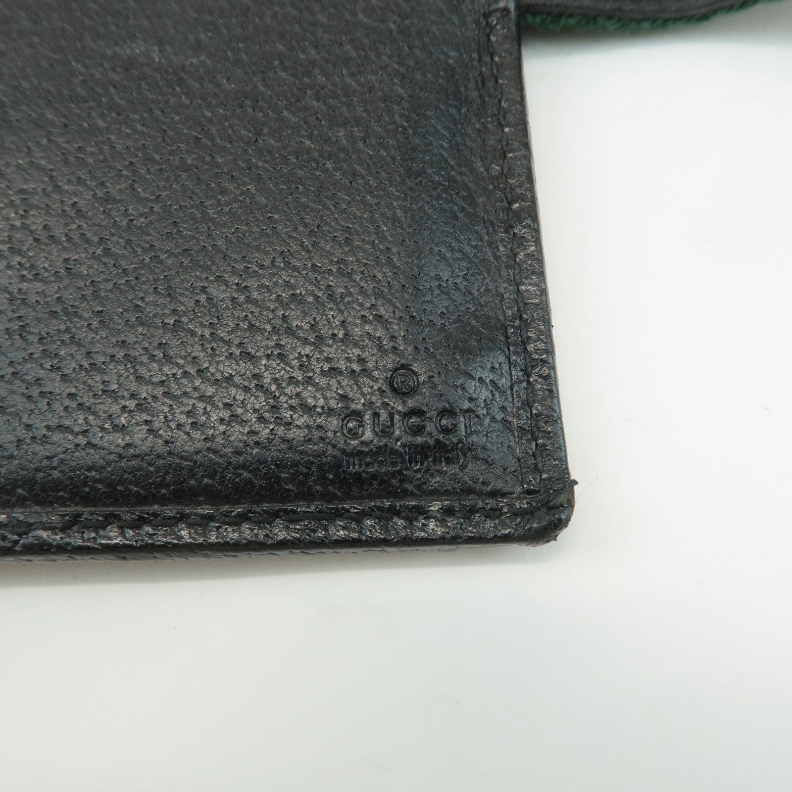 GUCCI Sherry Set of 2 GG Canvas Leather Wallet Brown Black 181672 Used