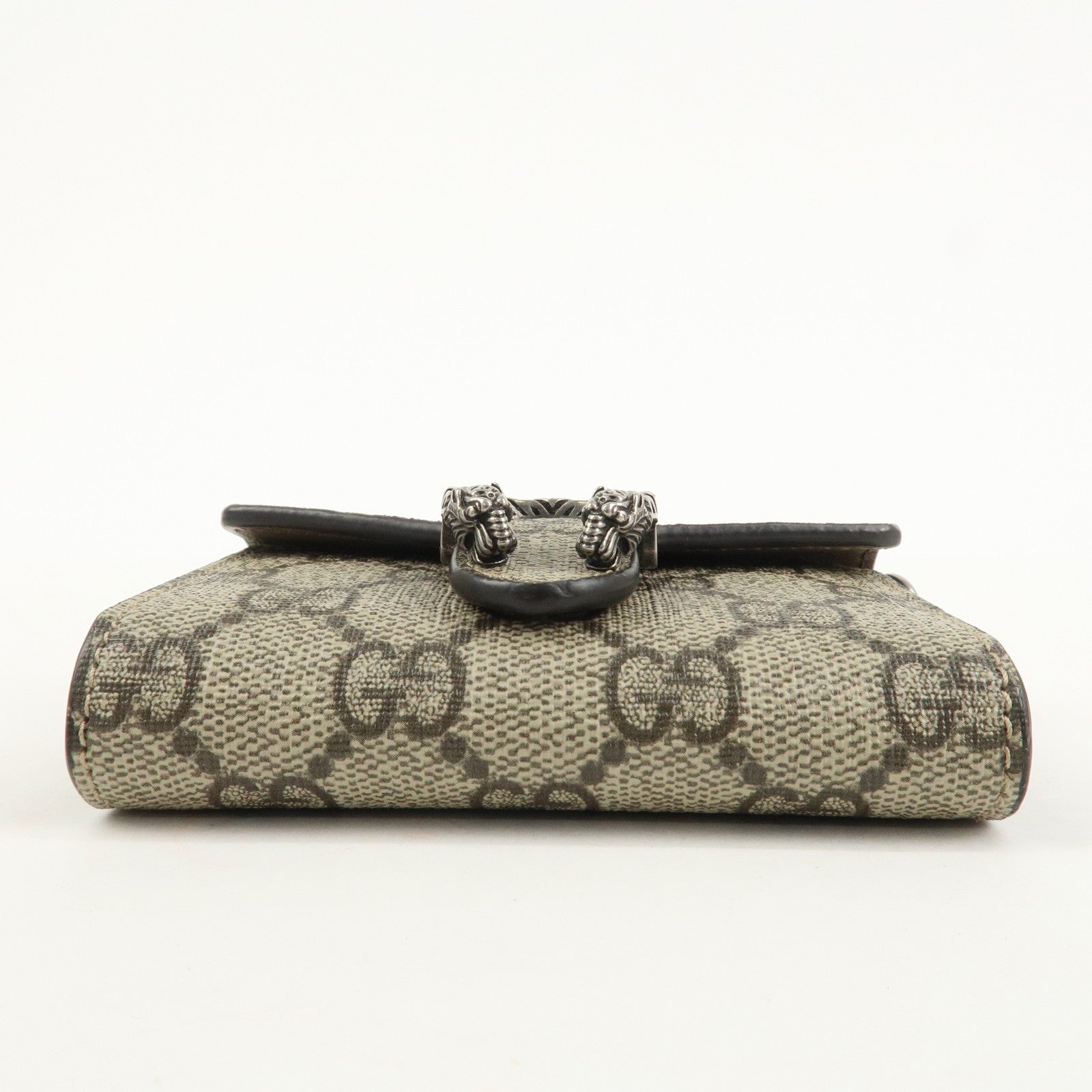 GUCCI Dionysus GG Supreme Mini Wallet Coin Case Beige 696804 Used