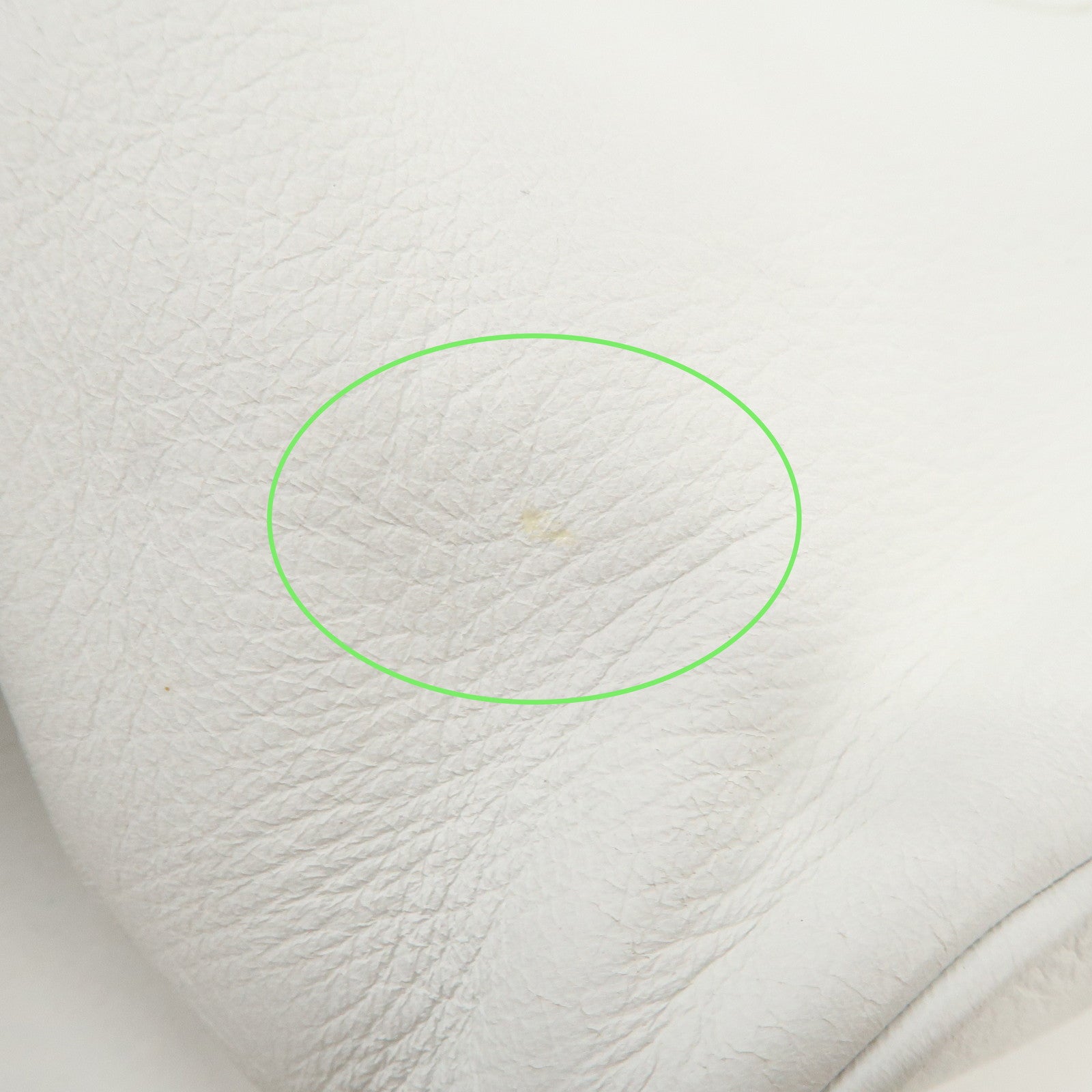 CELINE Macadam Logo Leather Shoulder Bag Hand Bag White