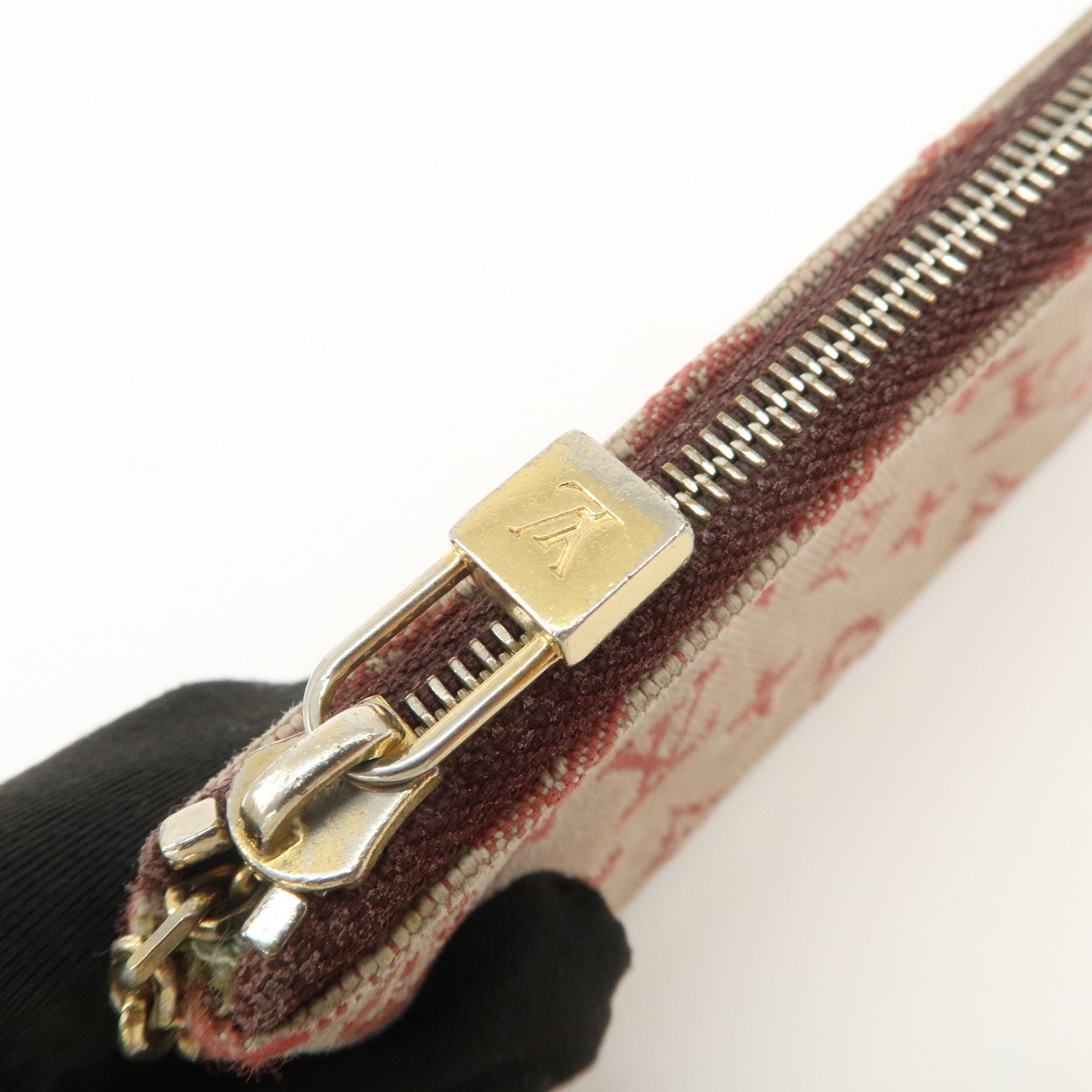 Louis Vuitton Monogram Mini Lin Set of 2 Coin Case M92238 M63805 Used