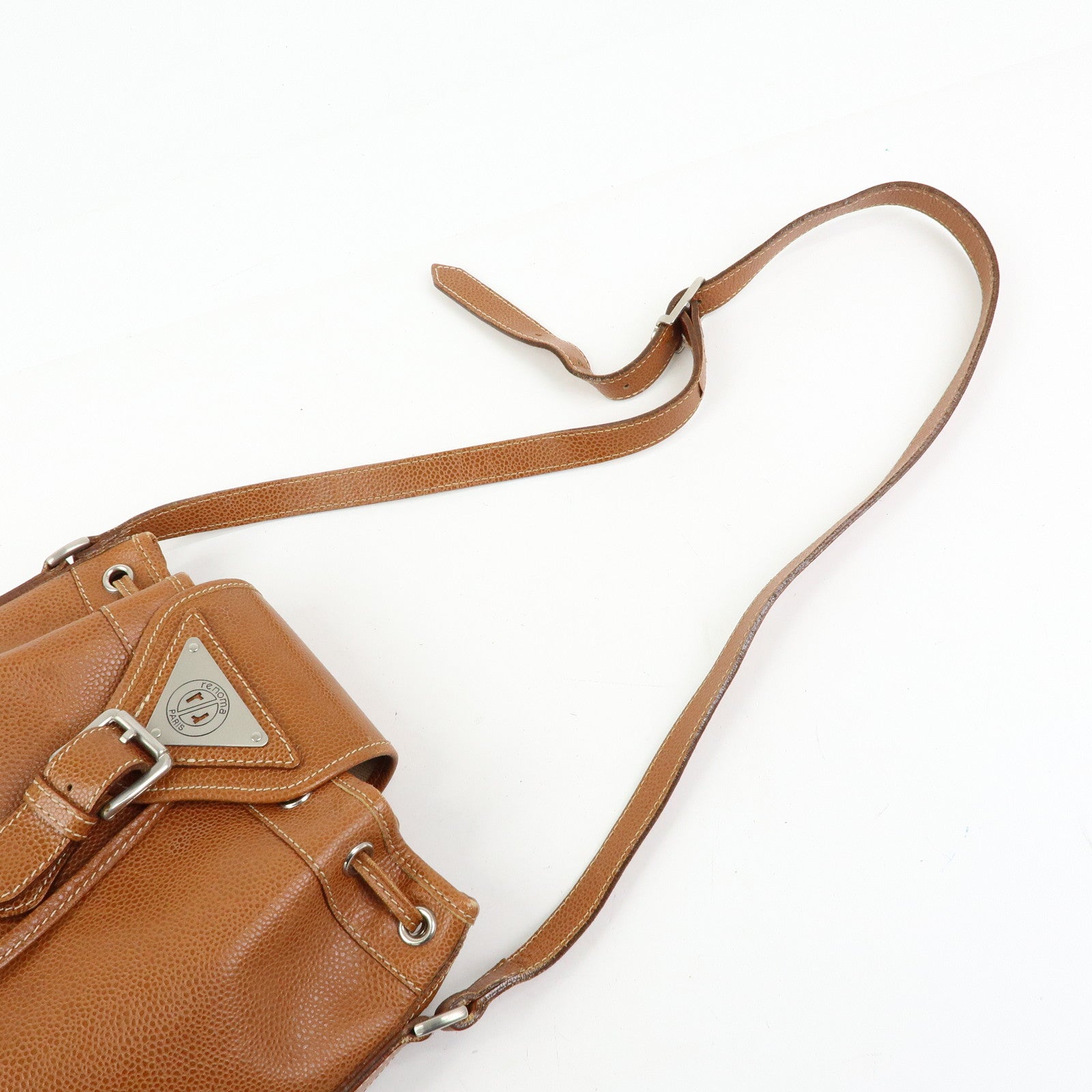 COACH renoma Set of 3 Raffia Leather Shoulder Bag Beige Blue Brown