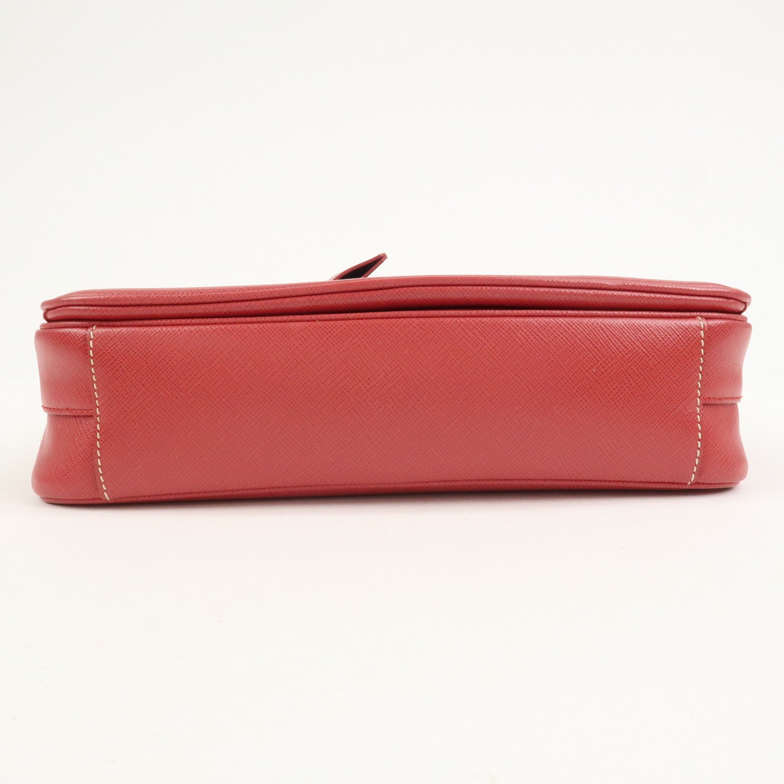 PRADA Saffiano Leather 2 Way Bag Tote Bag Shoulder Bag Orange Red
