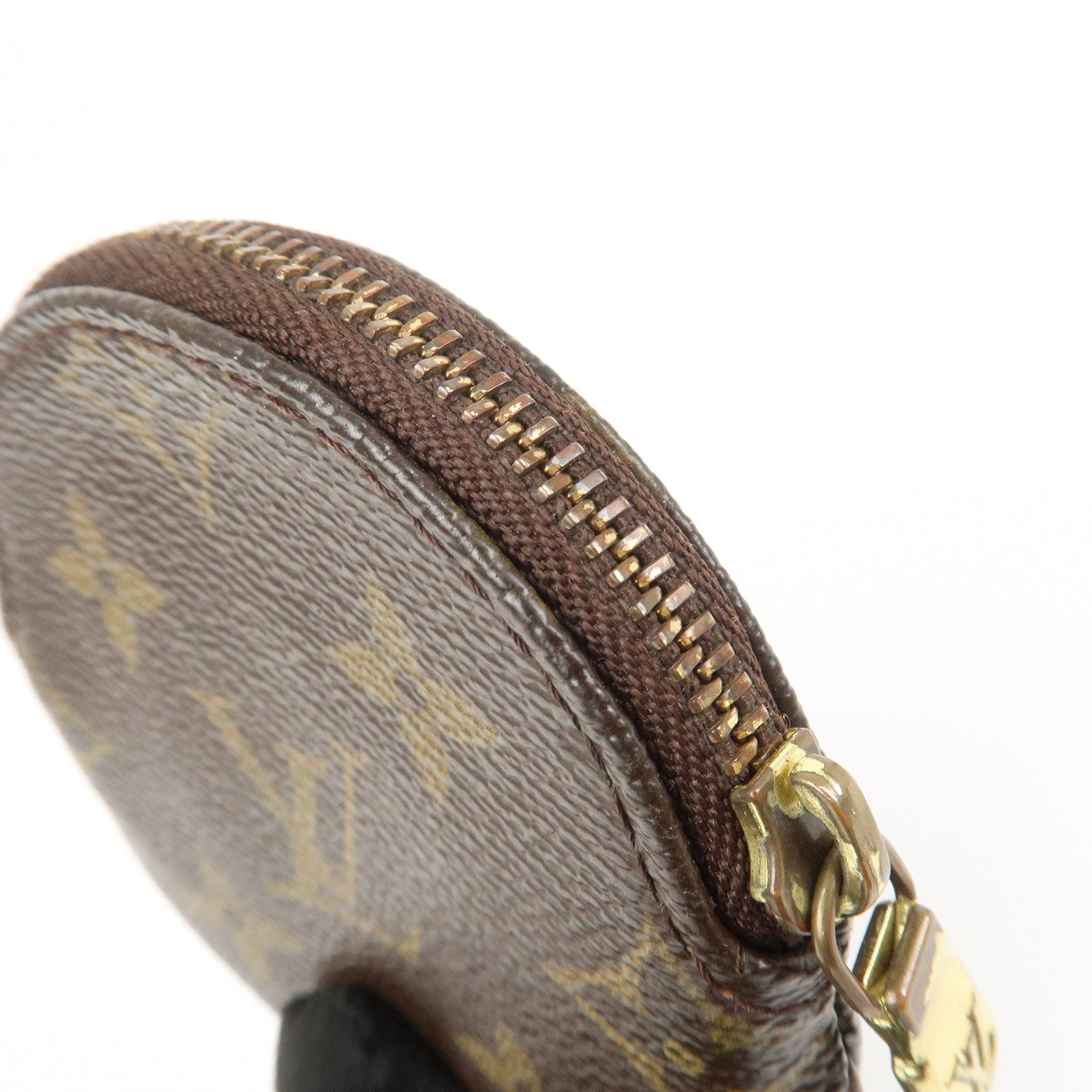 Louis Vuitton Monogram Porte Monnaie Rond Coin Case Brown M61926
