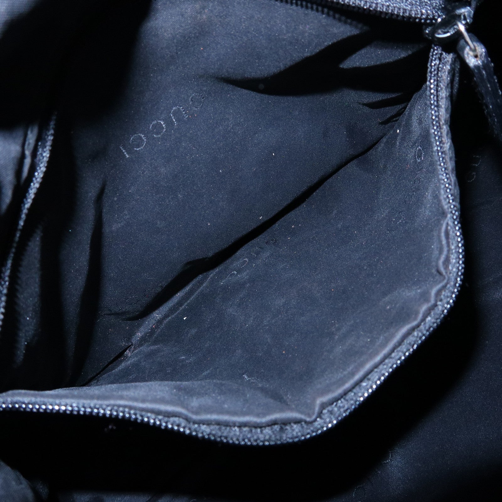 GUCCI Bamboo GG Canvas Leather Shoulder Bag Black 001・4095・001553