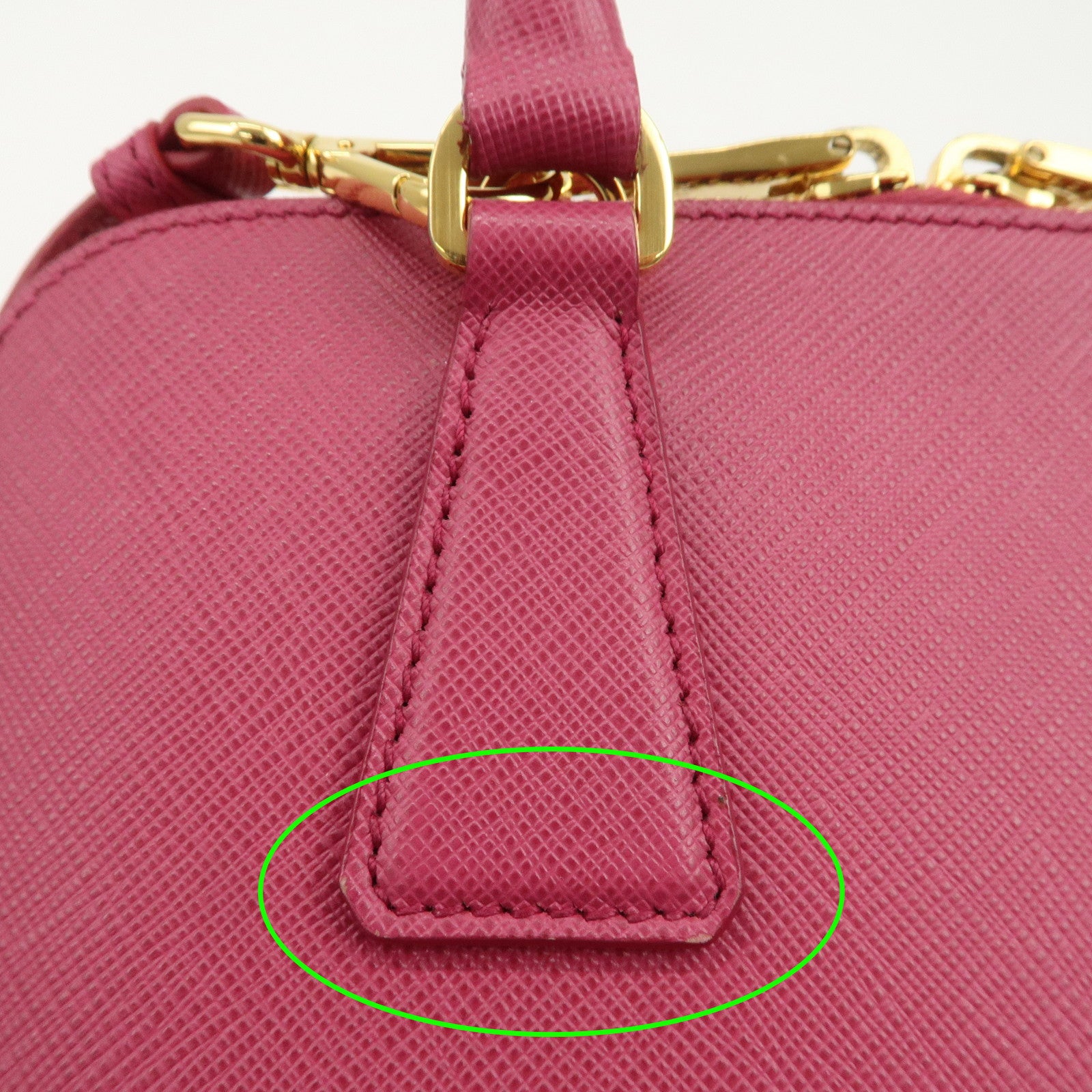PRADA Saffiano Leather 2Way Hand Bag Shoulder Bag Pink 1BA838