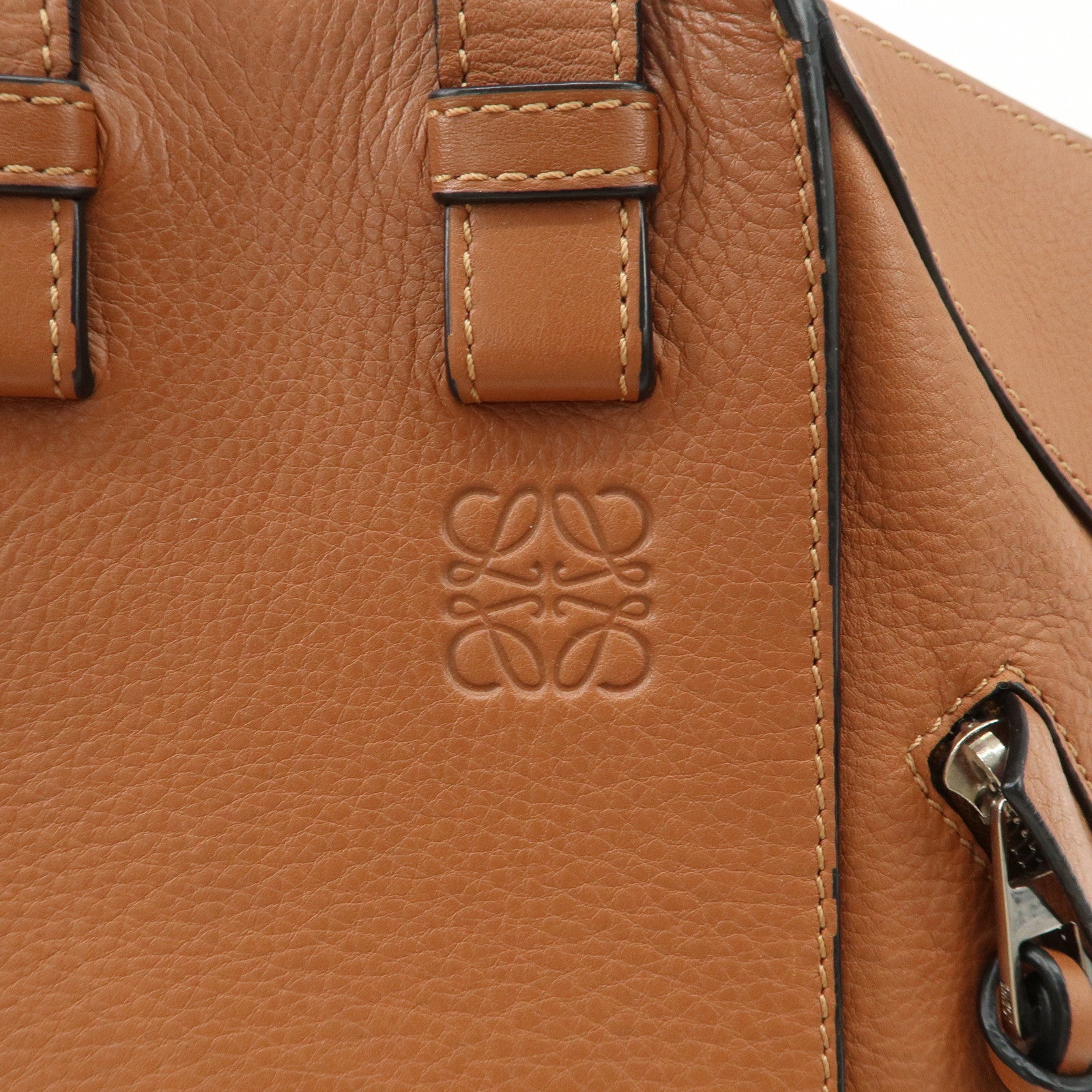 LOEWE Leather Hammock Small 2Way Bag Shoulder Bag Tan Used