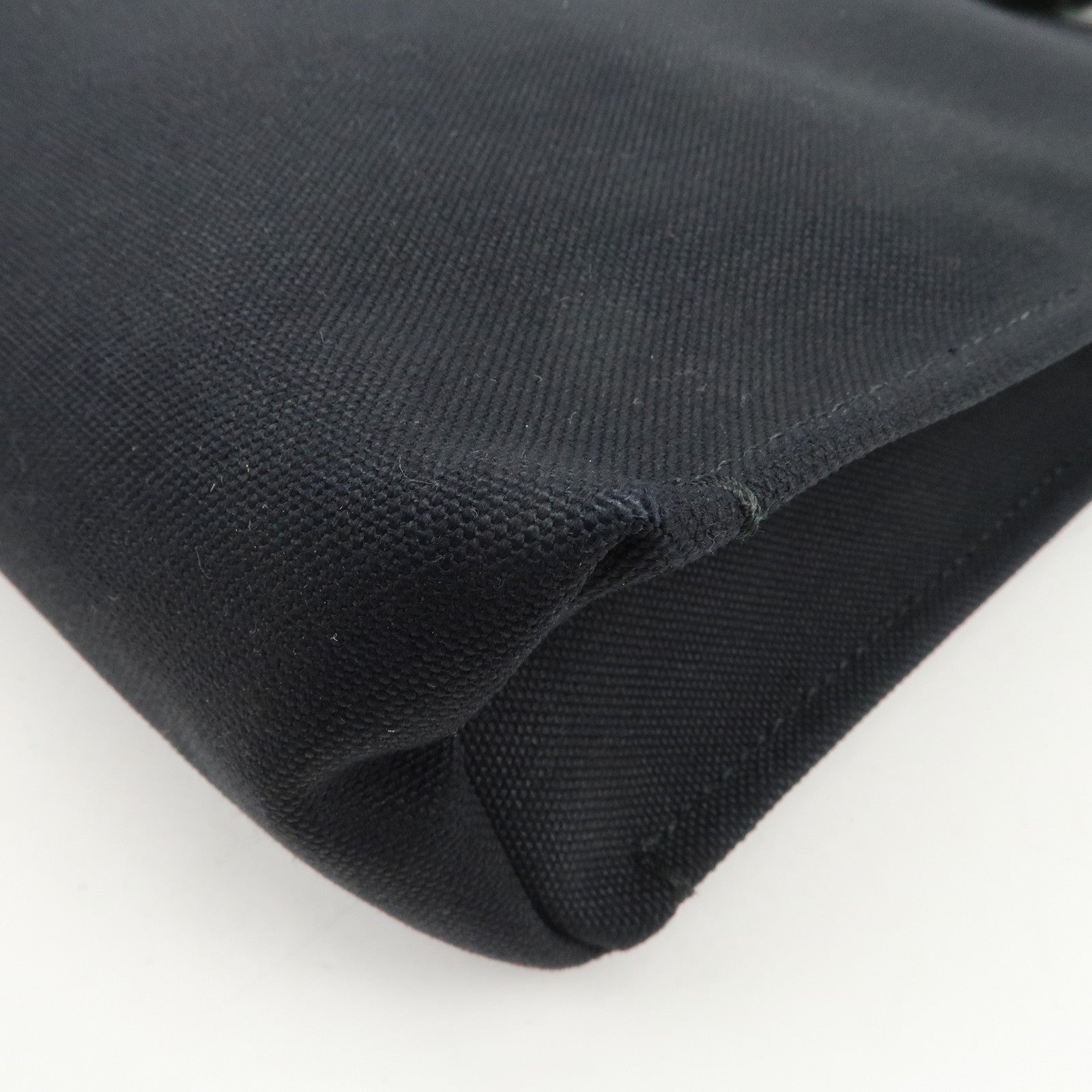 Ferragamo Canvas Leather Tote Bag Shoulder Bag Black