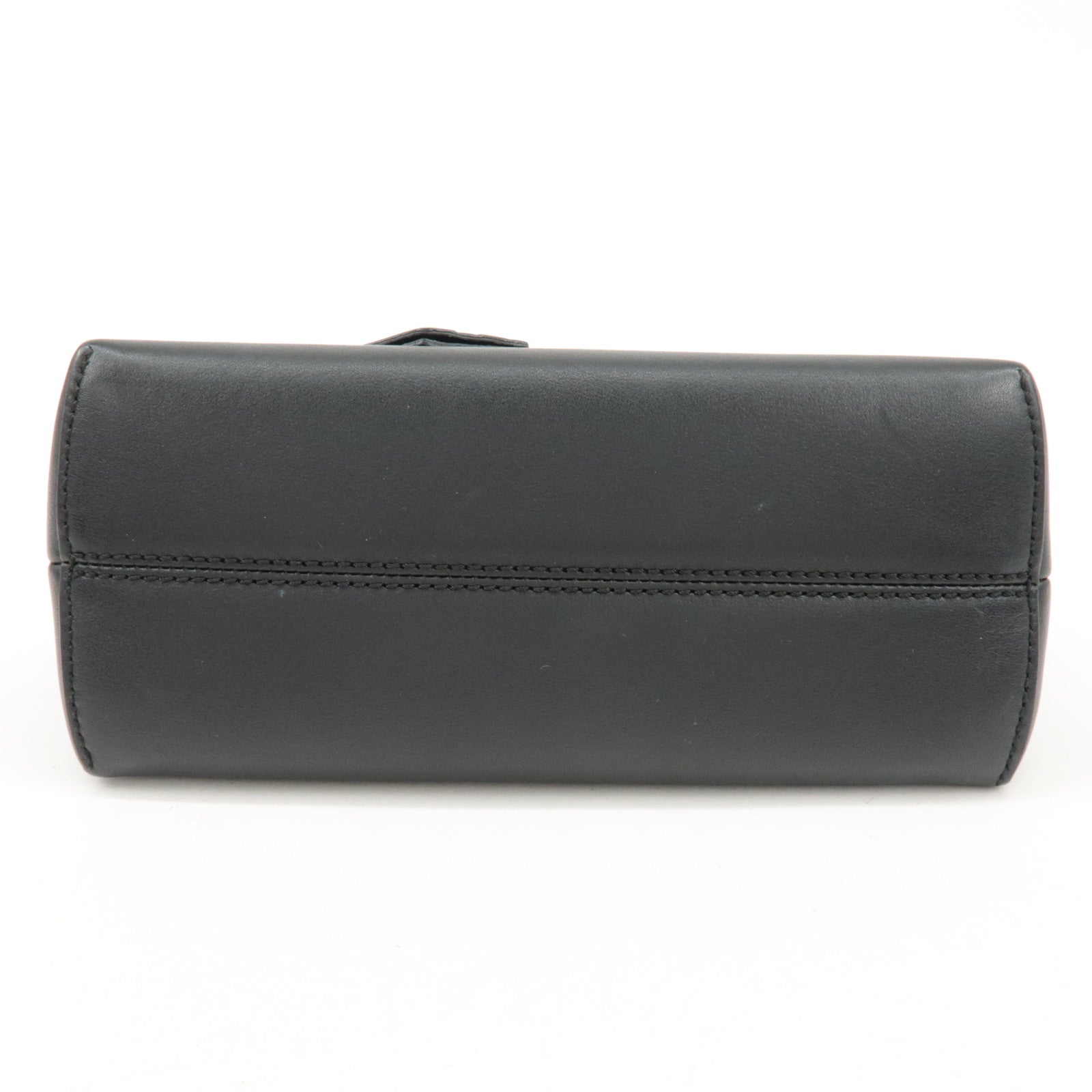 FENDI Zucca By The Way Leather 2Way Shoulder Bag Black Brown 8BL145 Used