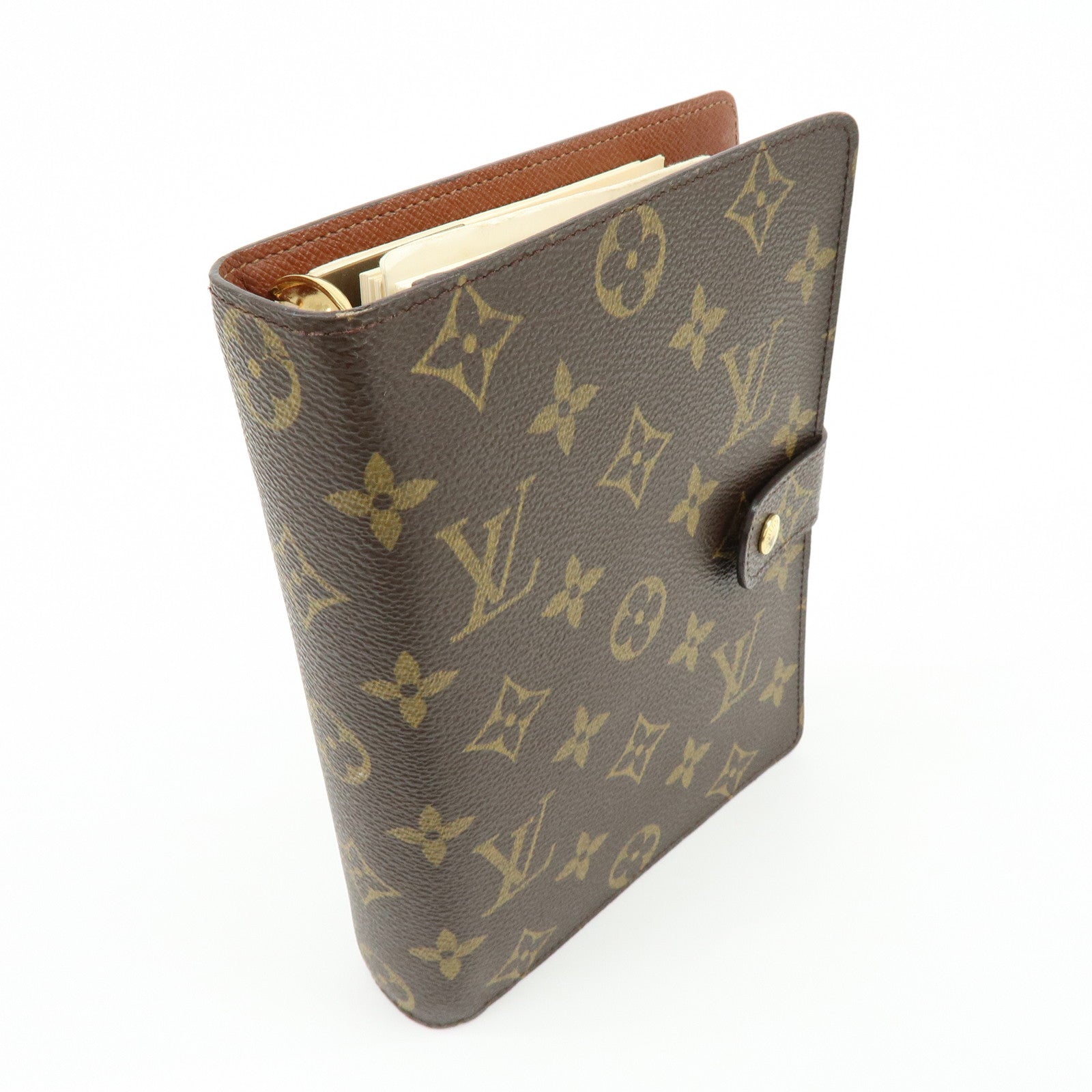 Louis Vuitton Monogram Agenda MM Planner Cover Brown R20004