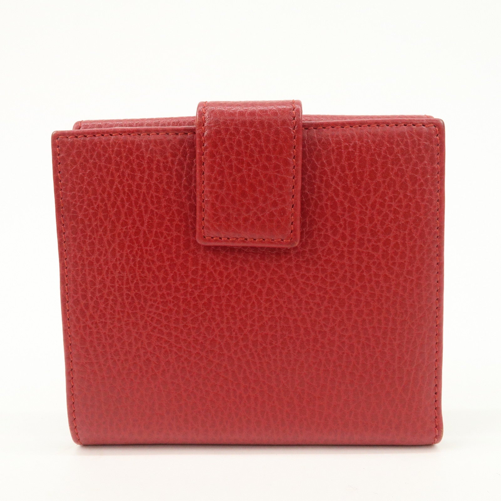 GUCCI GG Marmont Leather Bi-Fold Wallet Castilian Red 456122