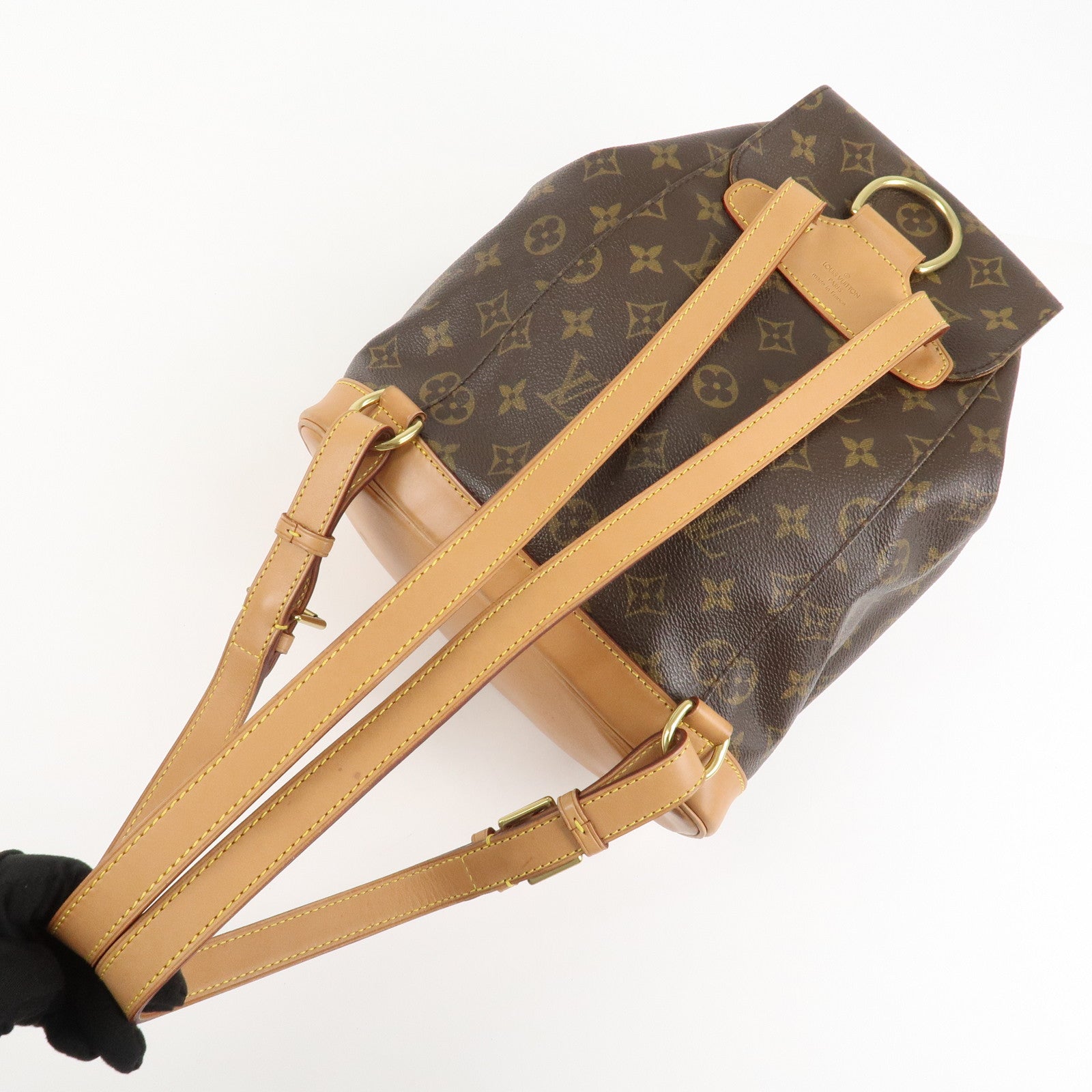 Louis Vuitton Monogram Montsouris MM Back Pack Ruck Sack M51136 Used