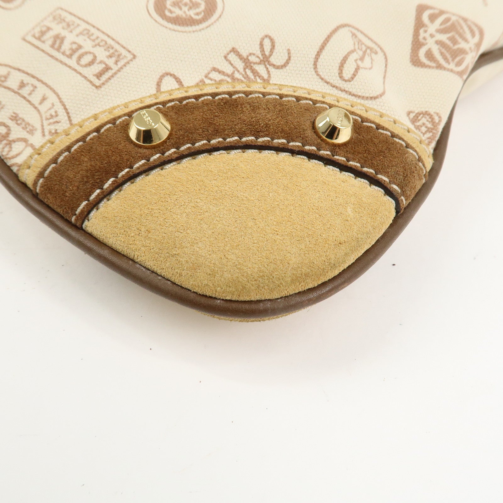 LOEWE Anagram Canvas Suede Leather Shoulder Bag 160th Anniversary