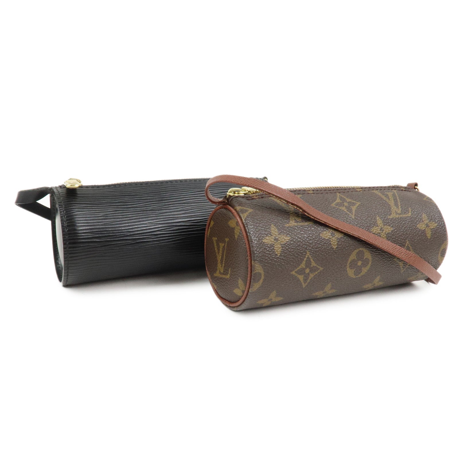 Louis Vuitton Monogram Epi Set Of 2 Papillon Soufllot Pouch Noir