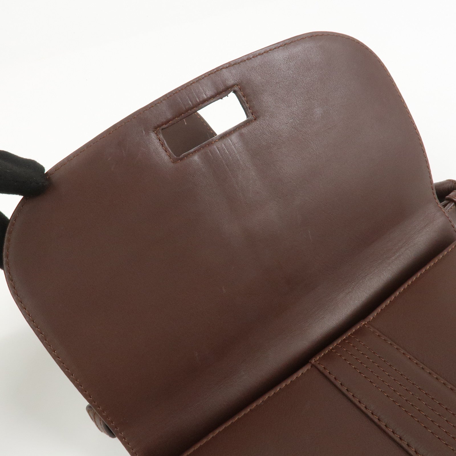 LOEWE Anagram Leather Hand Bag Shoulder Bag Brown