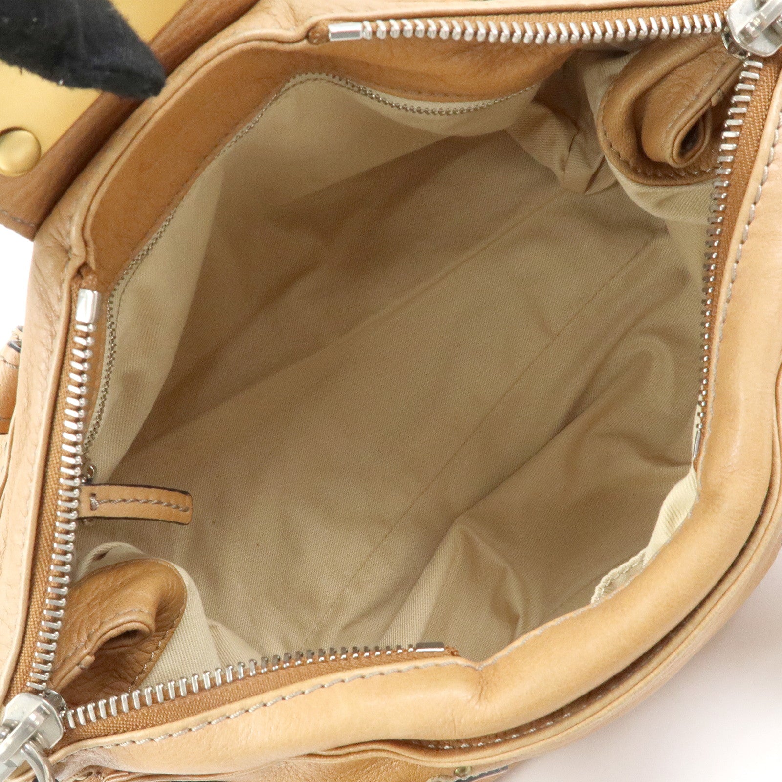 Chloe Paddington Leather Medium Shoulder Bag Boston Bag Light Brown