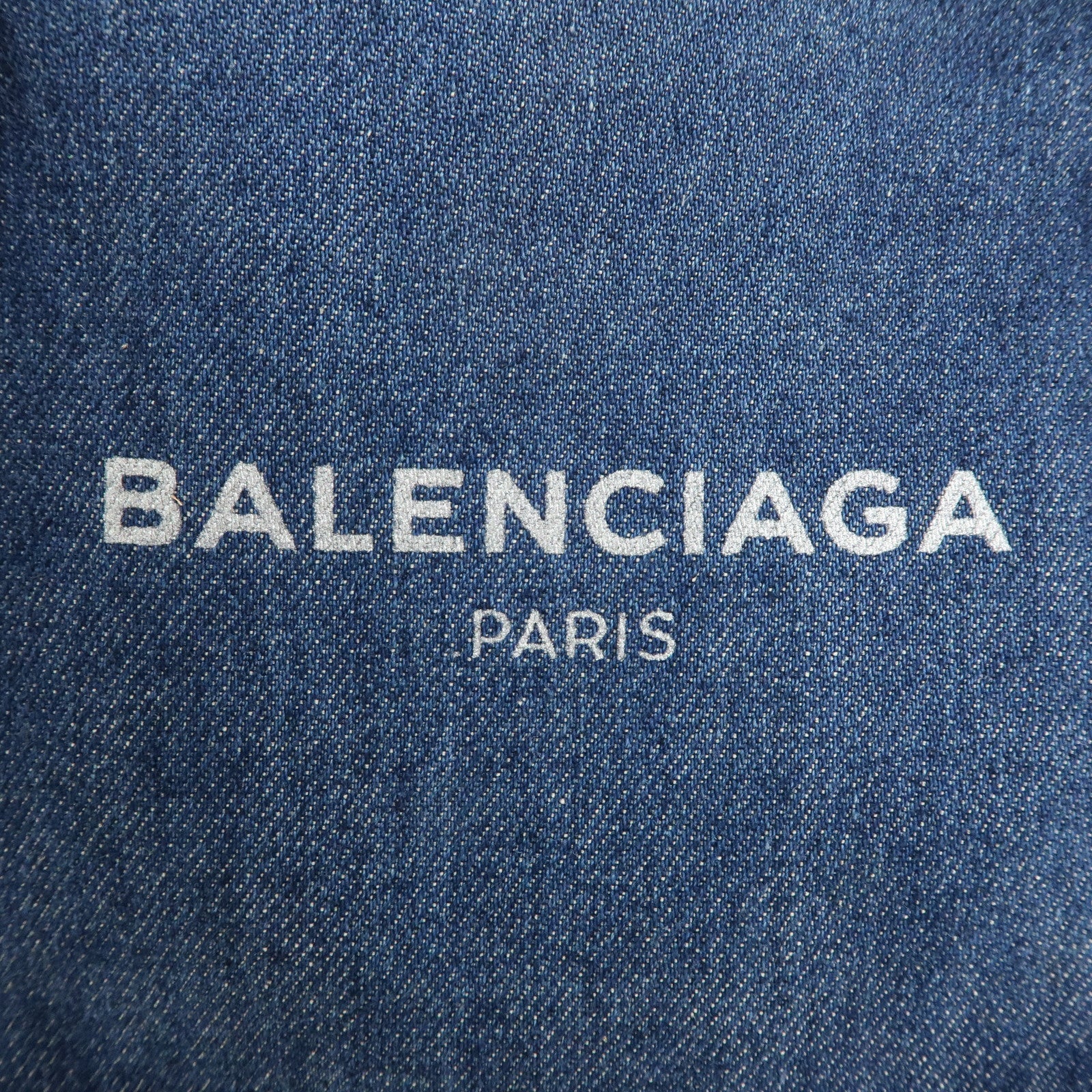 BALENCIAGA Baby Cabas Denim 2Way Bag Hand Shoulder Bag Blue Black