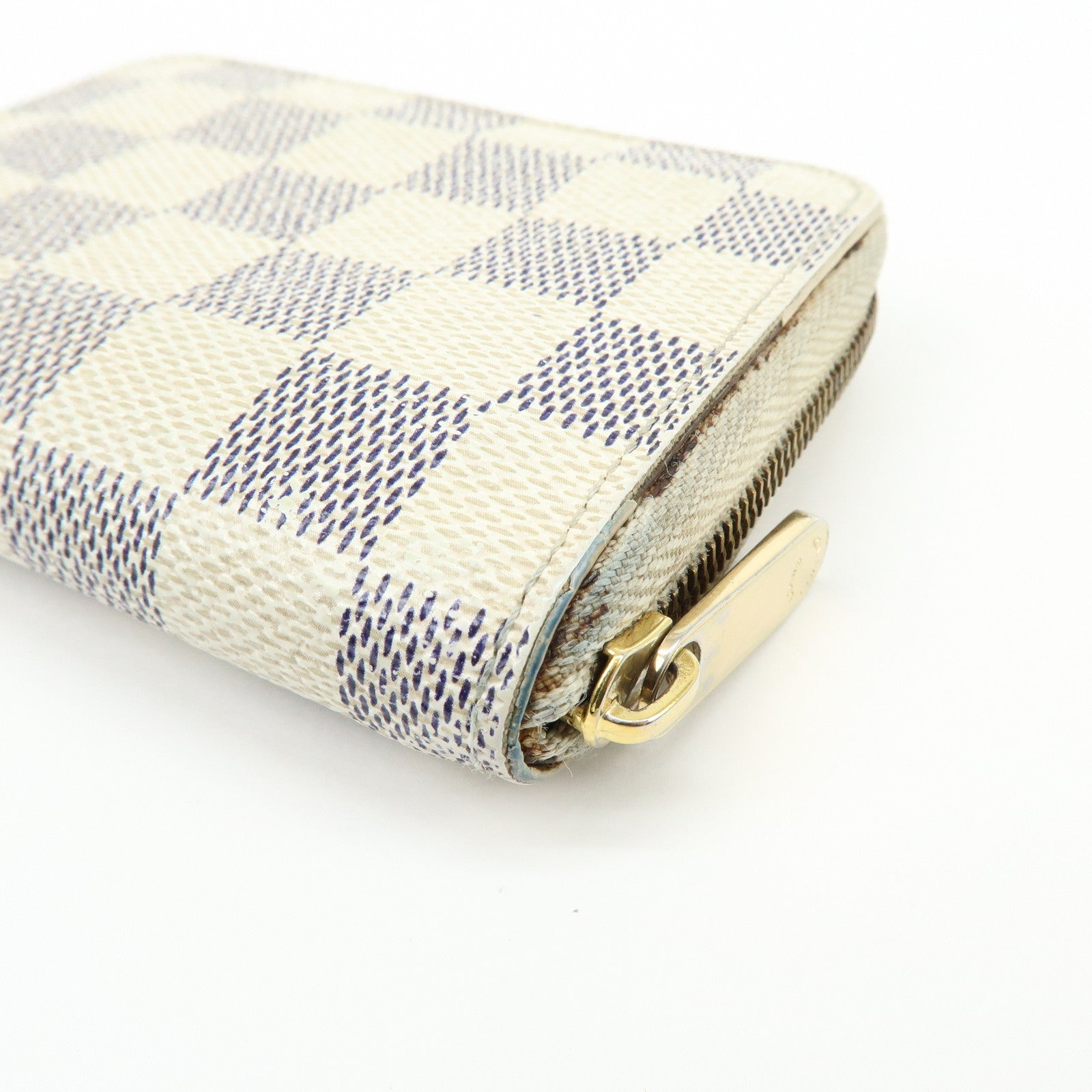 Louis Vuitton Damier Azur Zippy Coin Purse Coin Case Ivory N63069