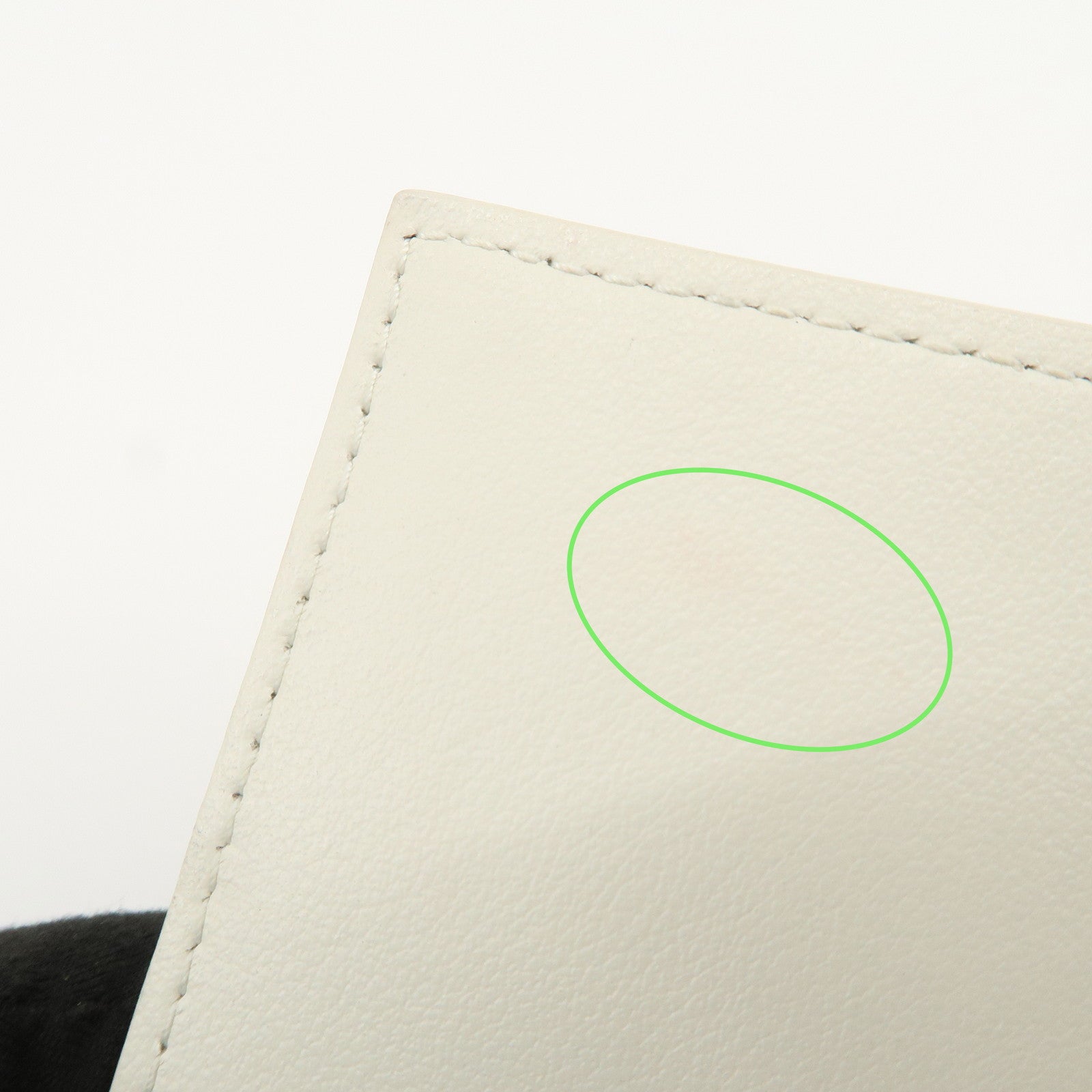 Christian Dior Leather Card Case Card Holder Dots Ivory Red