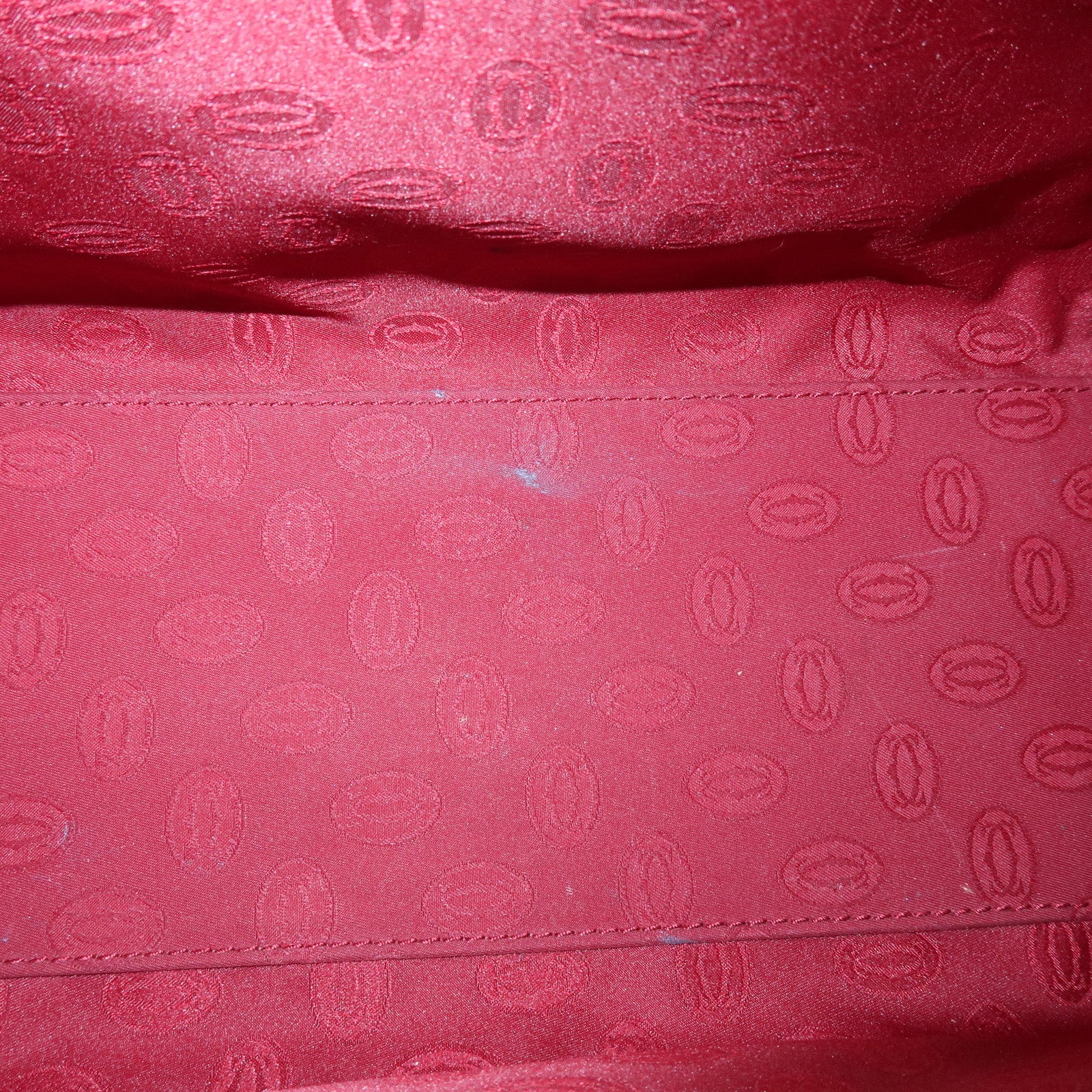 Cartier Must de Cartier Leather Hand Bag Tote Bag Bordeaux