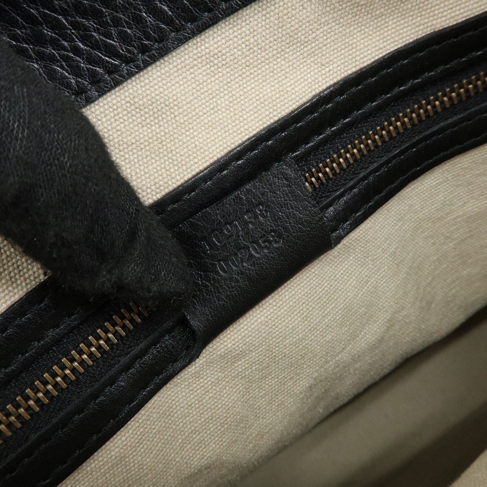 GUCCI Bamboo Leather Tote Bag Hand Bag Black 109138