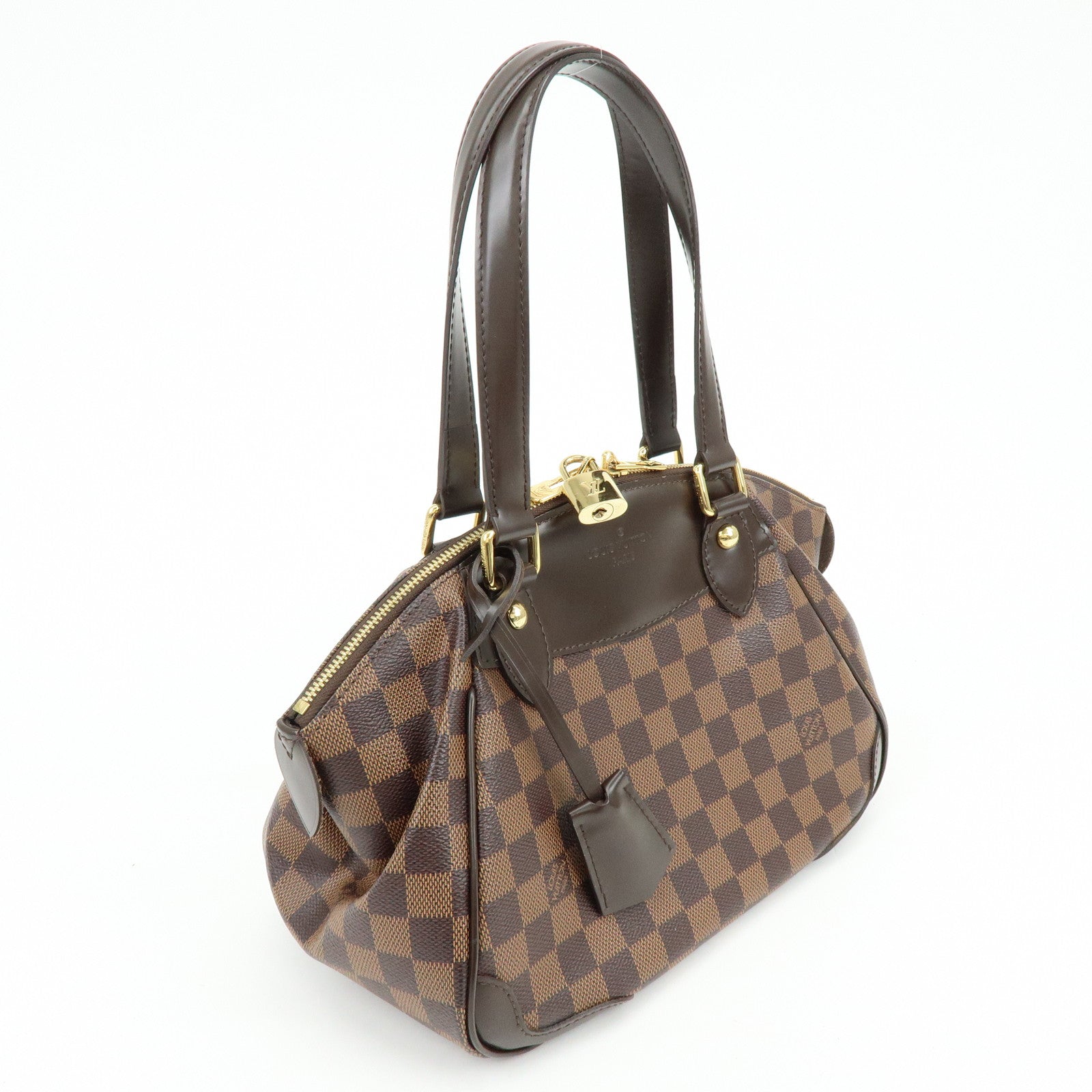 Louis Vuitton Damier Ebene Verona PM Hand Bag Brown