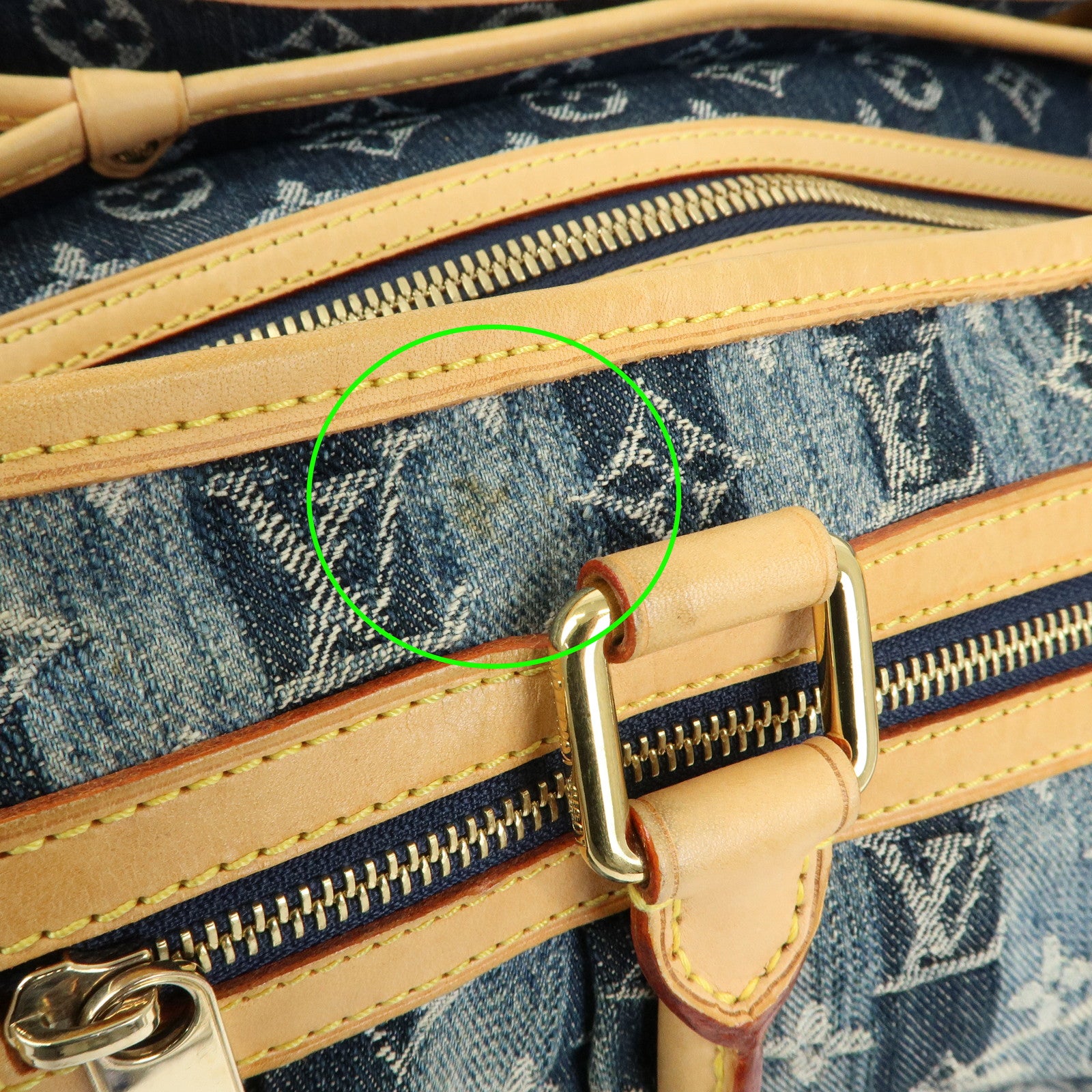 Louis Vuitton Monogram Denim Cabas Raye GM 2Way Hand Bag M95336