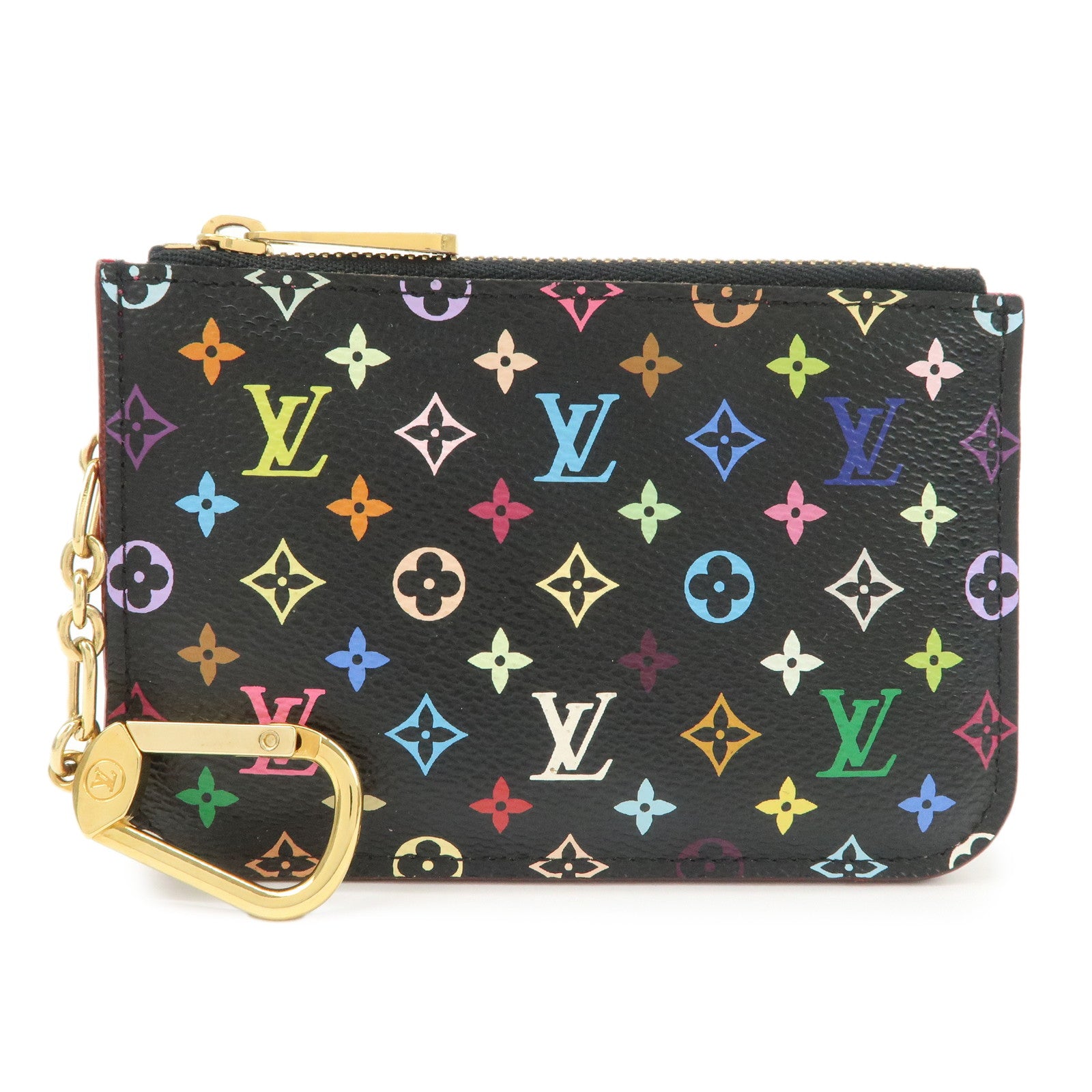 Louis Vuitton Monogram Multicolor Pochette Cles Coin Case Noir M93735