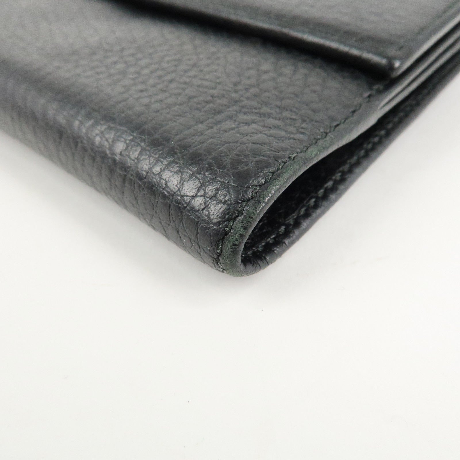 GUCCI GG Marmont Leather Double Hook Wallet Black 456122 Used