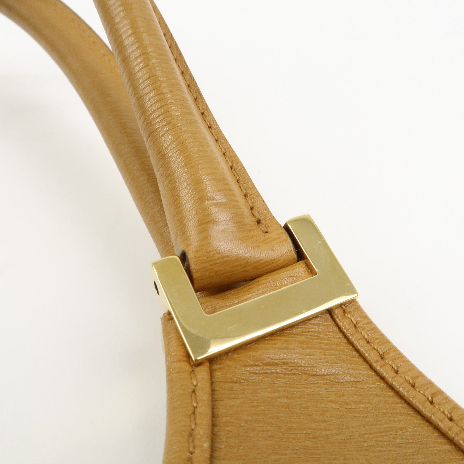 GUCCI Jackie Logo Leather Shoulder Bag Hand Bag Brown 002・1067