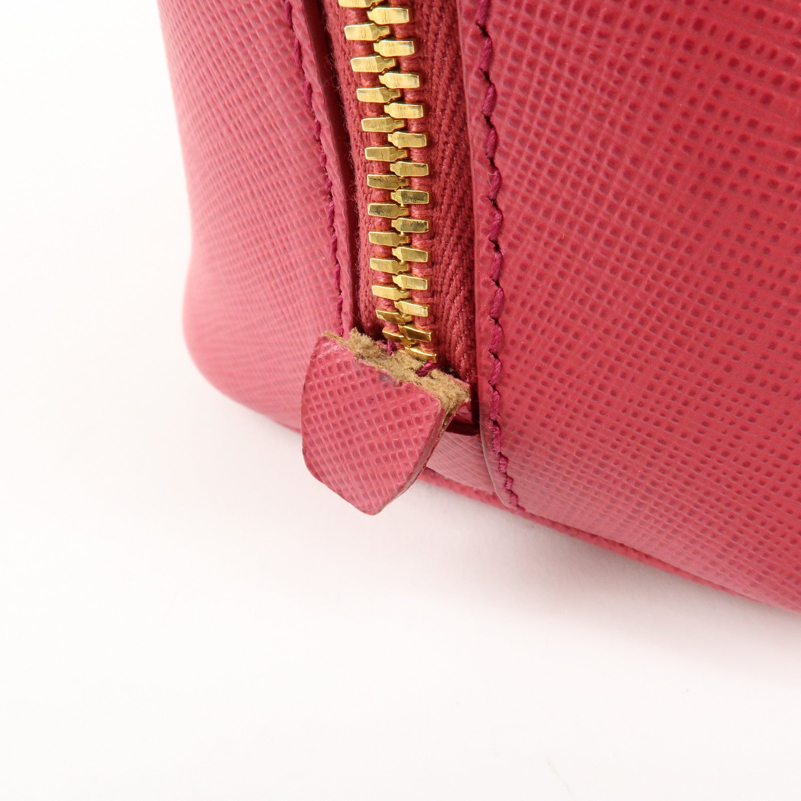 PRADA Promenade Small Saffiano Leather 2Way Bag Hand Bag Pink BL0838 Used