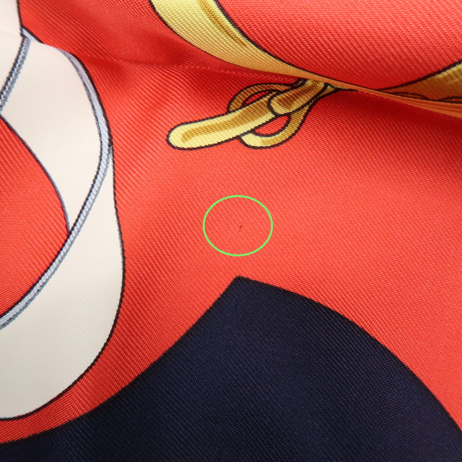 HERMES Carre 90 Silk 100% Scarf Eperon d'or Navy Red