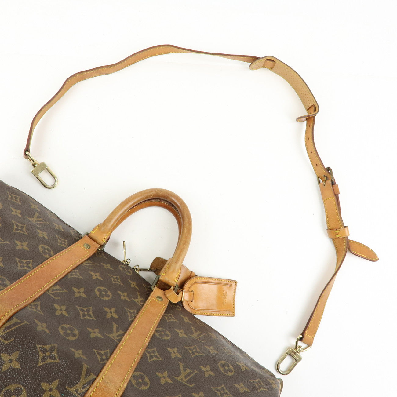 Louis Vuitton Monogram Keep All Bandouliere 45 Boston Bag M41418