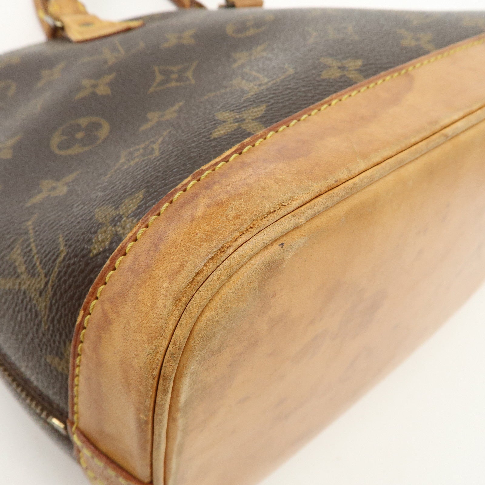 Louis Vuitton Monogram Alma Hand Bag Brown M51130 Used