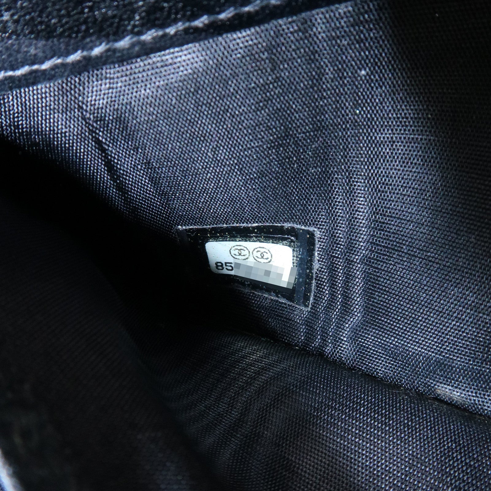 CHANEL COCO Mark Caviarskin Round Zippy Long Wallet Black A13228