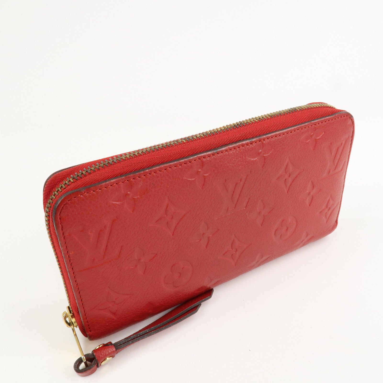 Louis Vuitton Monogram Empreinte Zippy Long Wallet Cerise M60737