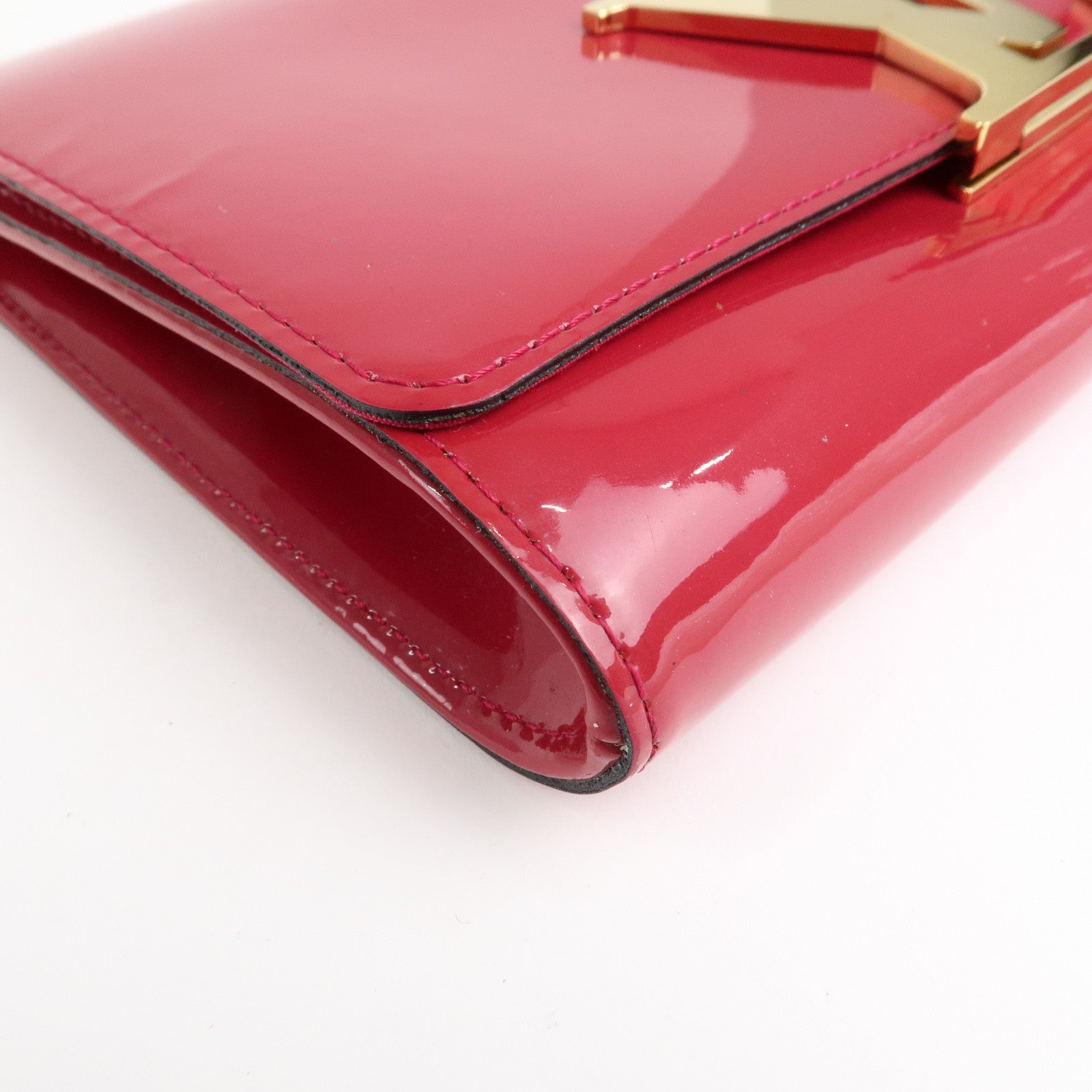 Louis Vuitton Vernis Leather Louise GM Clutch Bag Rose M61317 Used