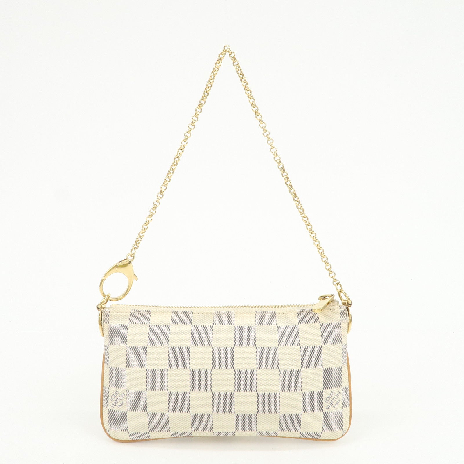 Louis Vuitton Damier Azur Pochette Milla MM Mini Pouch N60027