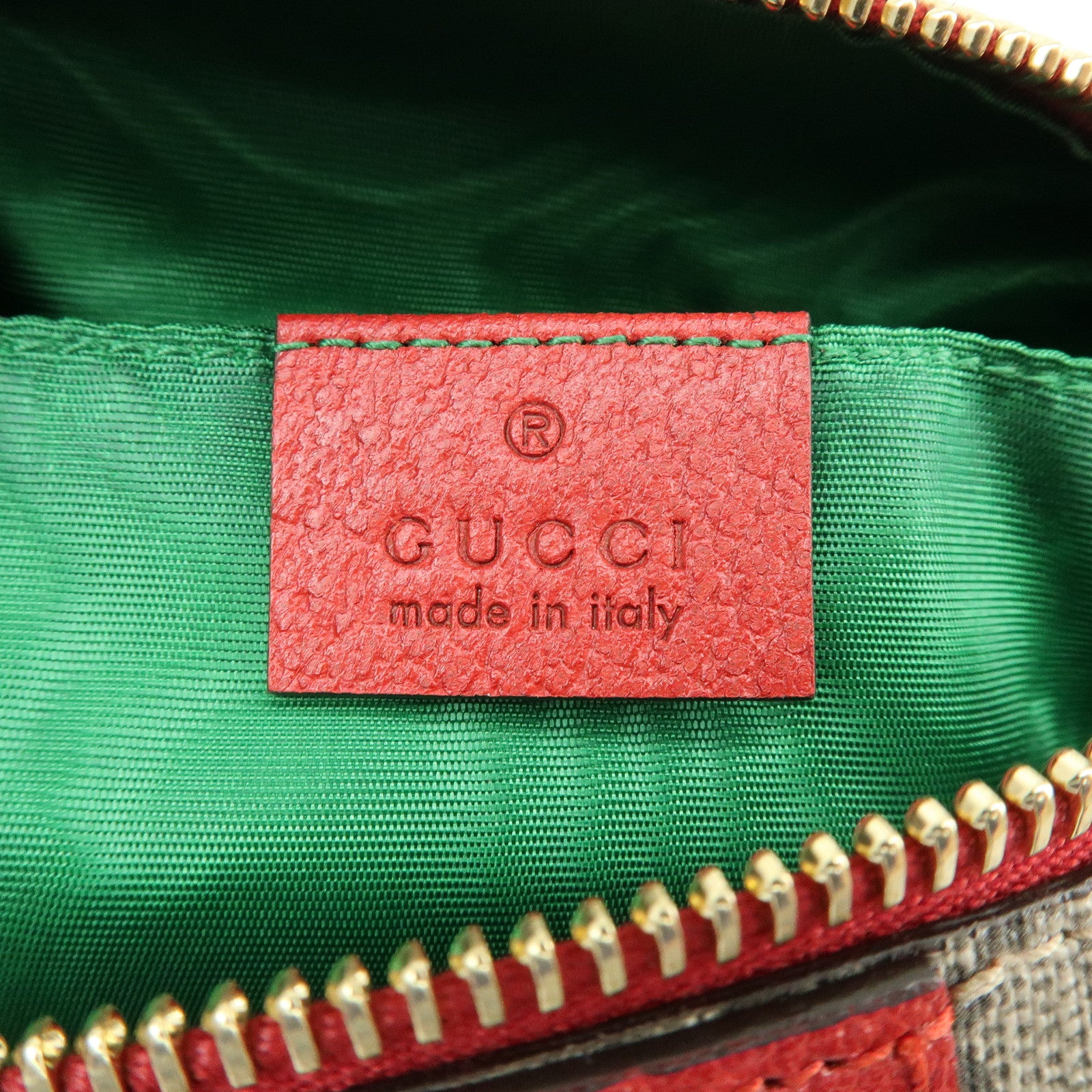 GUCCI GG Marmont GG Supreme Cosmetic Pouch Brown Red 548393