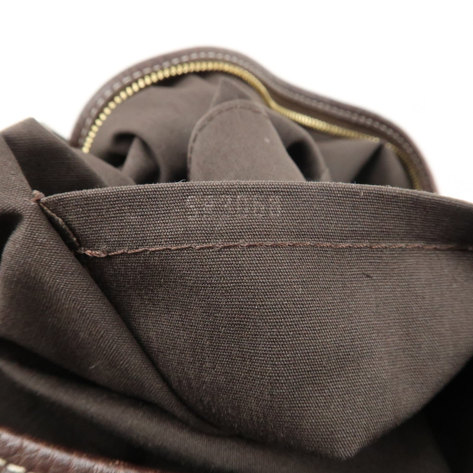 Louis Vuitton Monogram Mini Lin Manon MM Shoulder Bag Ebene M95619 Used