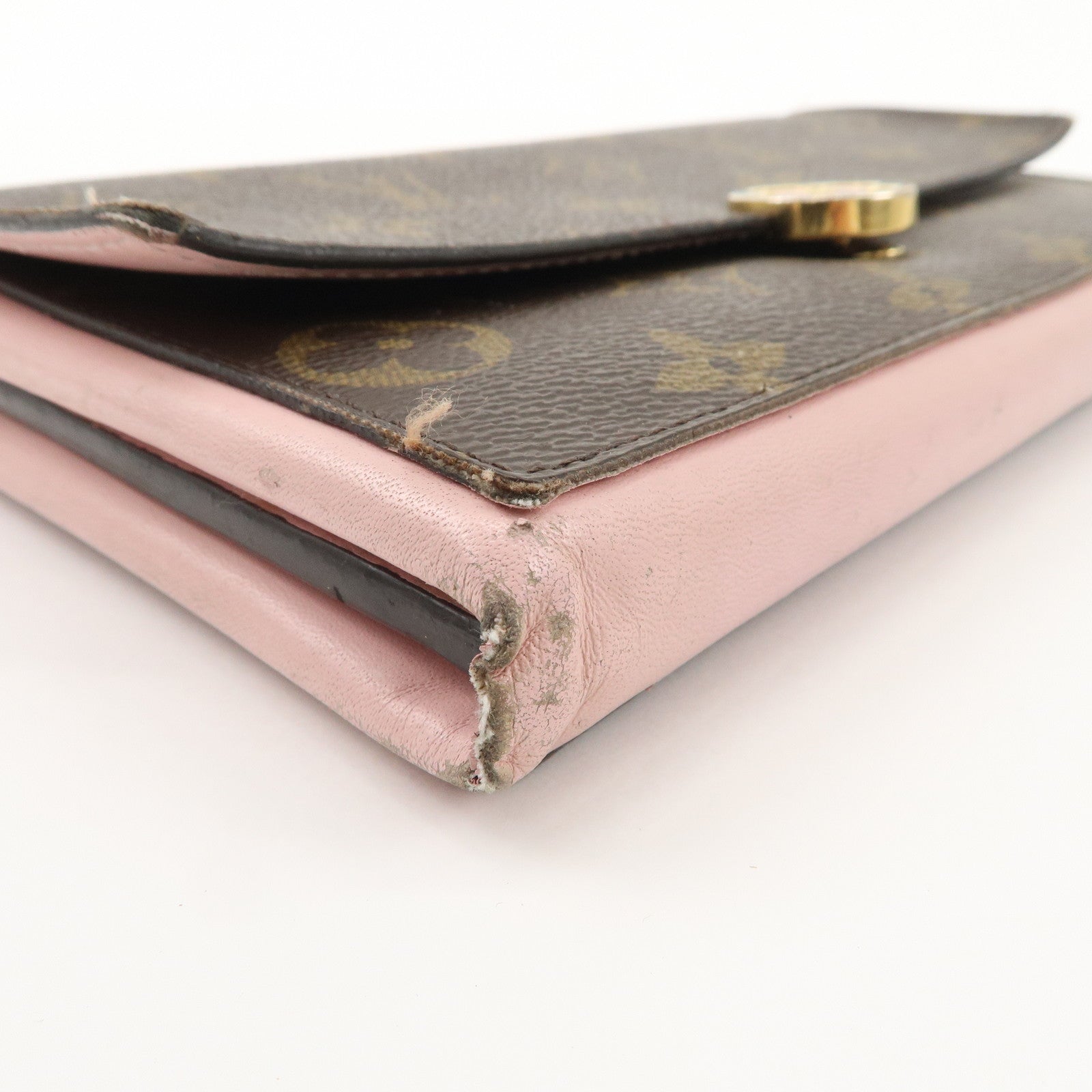 Louis Vuitton Set of 2 Monogram Tri-fold Wallet M64588 M64586 Used