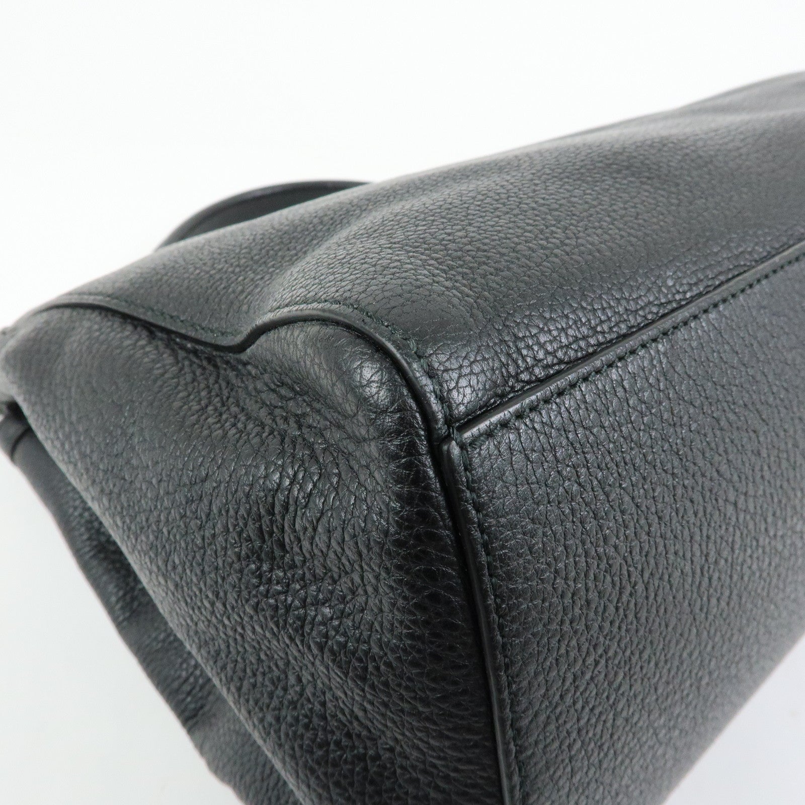 Dolce & Gabbana Leather 2Way Bag Hand Bag Shoulder Bag Black