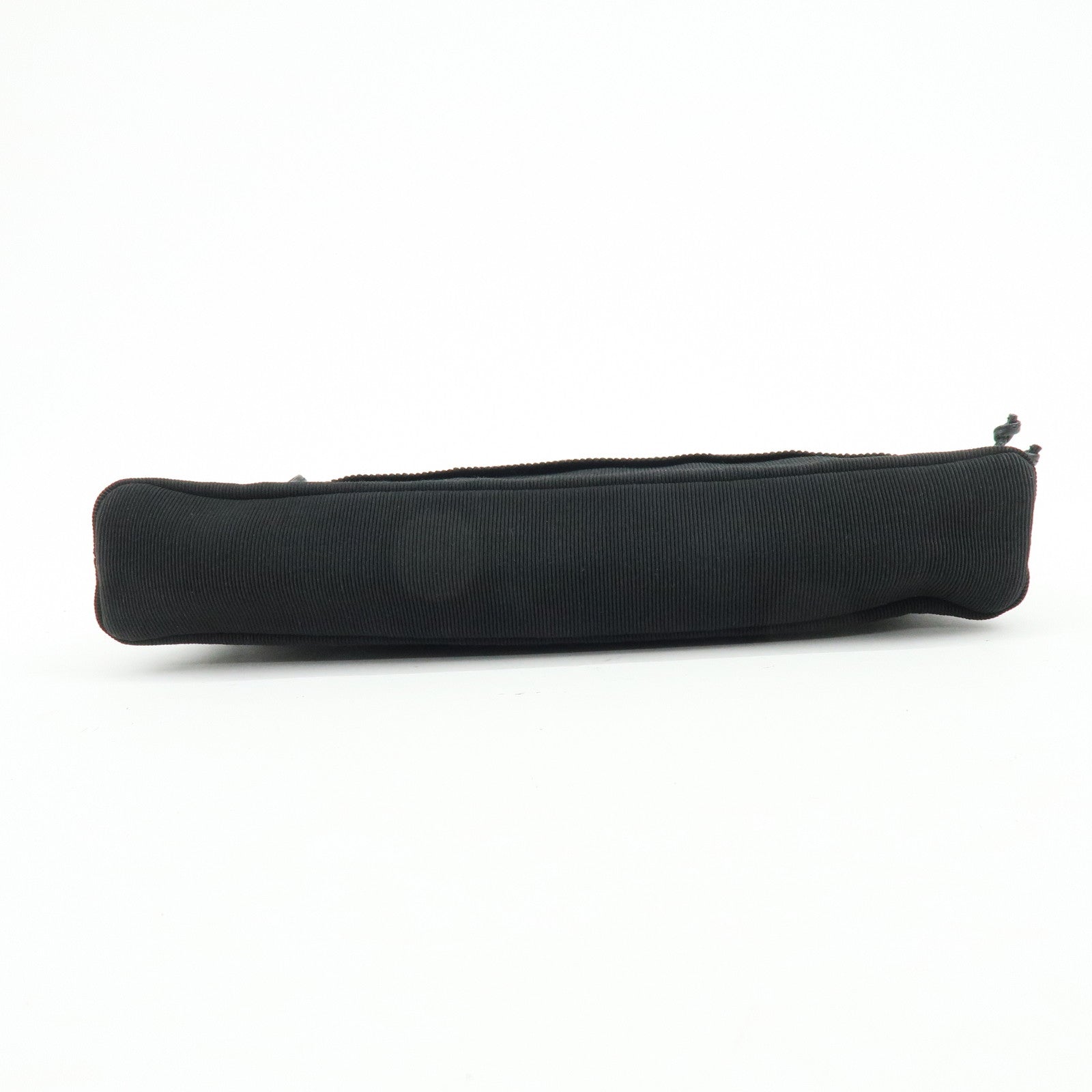 Ferragamo Vara Canvas Leather Side Ribbon Shoulder Bag Black