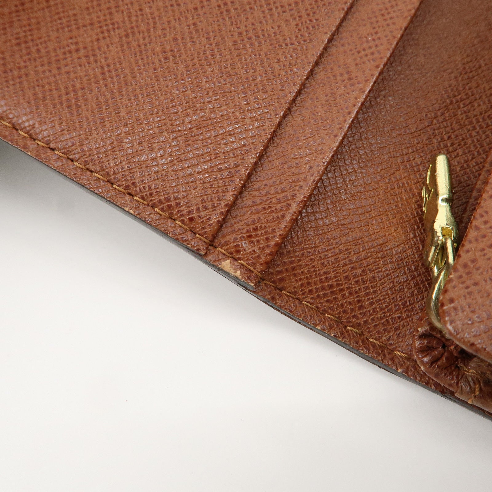 Louis Vuitton Monogram Porte Monnaie Billets Tresor Wallet M6173 Used