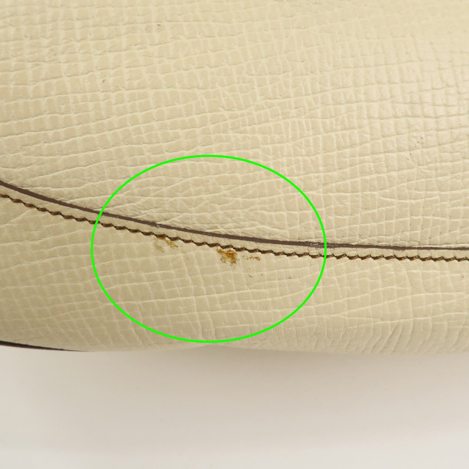 LOEWE Logo Leather Shoulder Bag Hand Bag Ivory