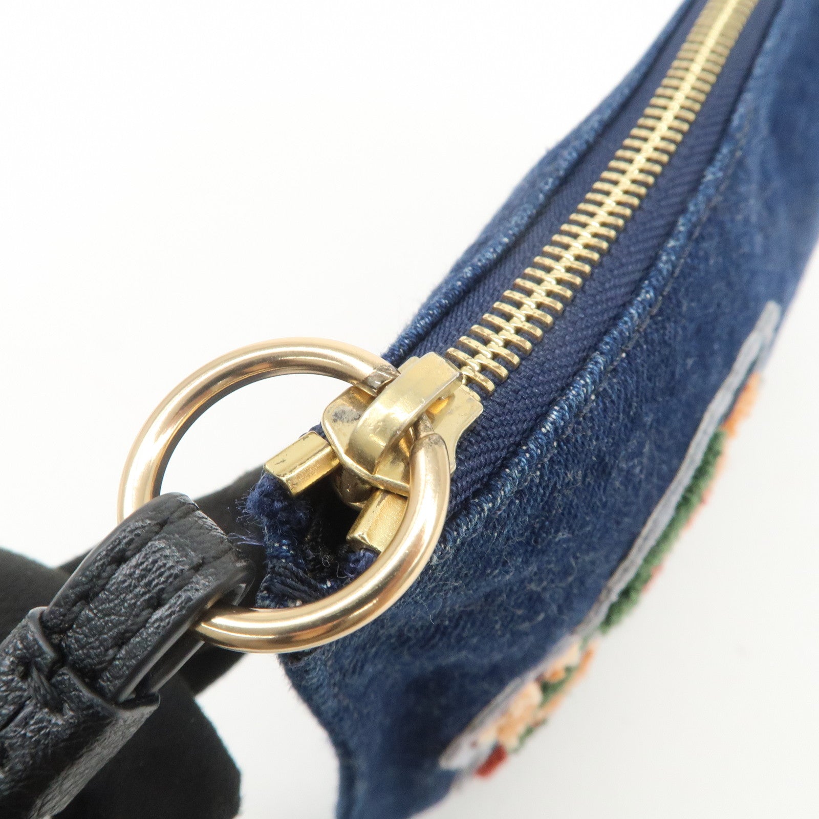 Chloe See By Chloe Patch Denim Clutch Bag Pouch Bag Blue