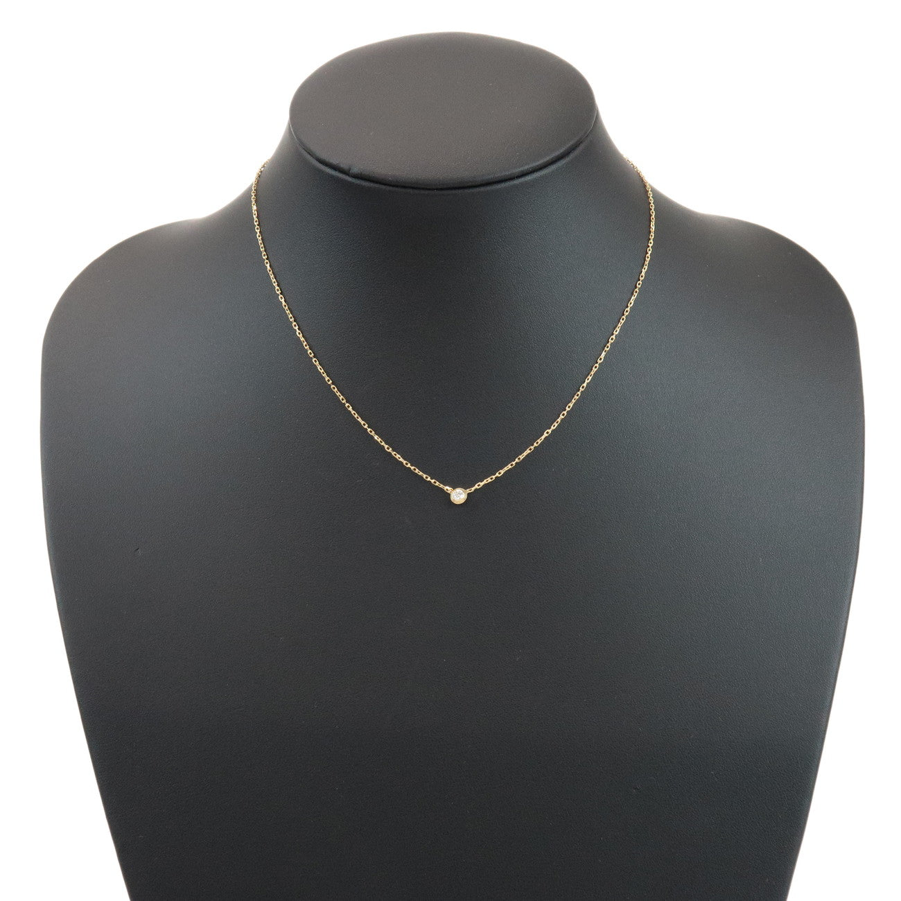 Cartier d'amour Necklace SM 1P Diamond 0.09ct K18YG Yellow Gold