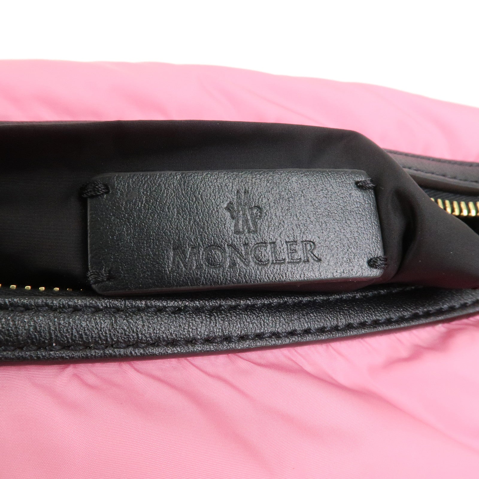 MONCLER Nylon Leather KEONI Shoulder Bag Crossbody Bag Pink Black