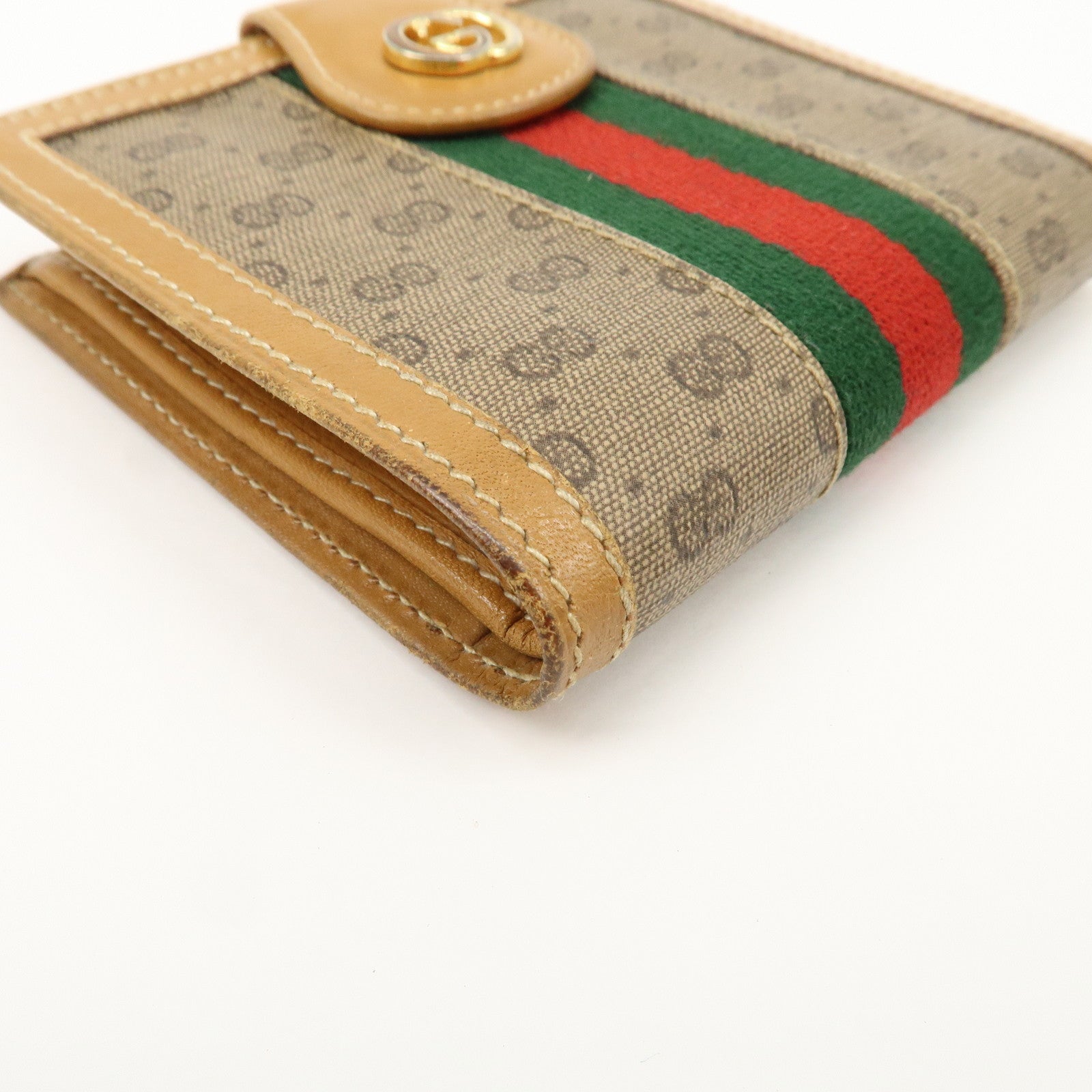 GUCCI Interlocking G GG Crystal Leather Bi-fold Wallet 035 904 0902