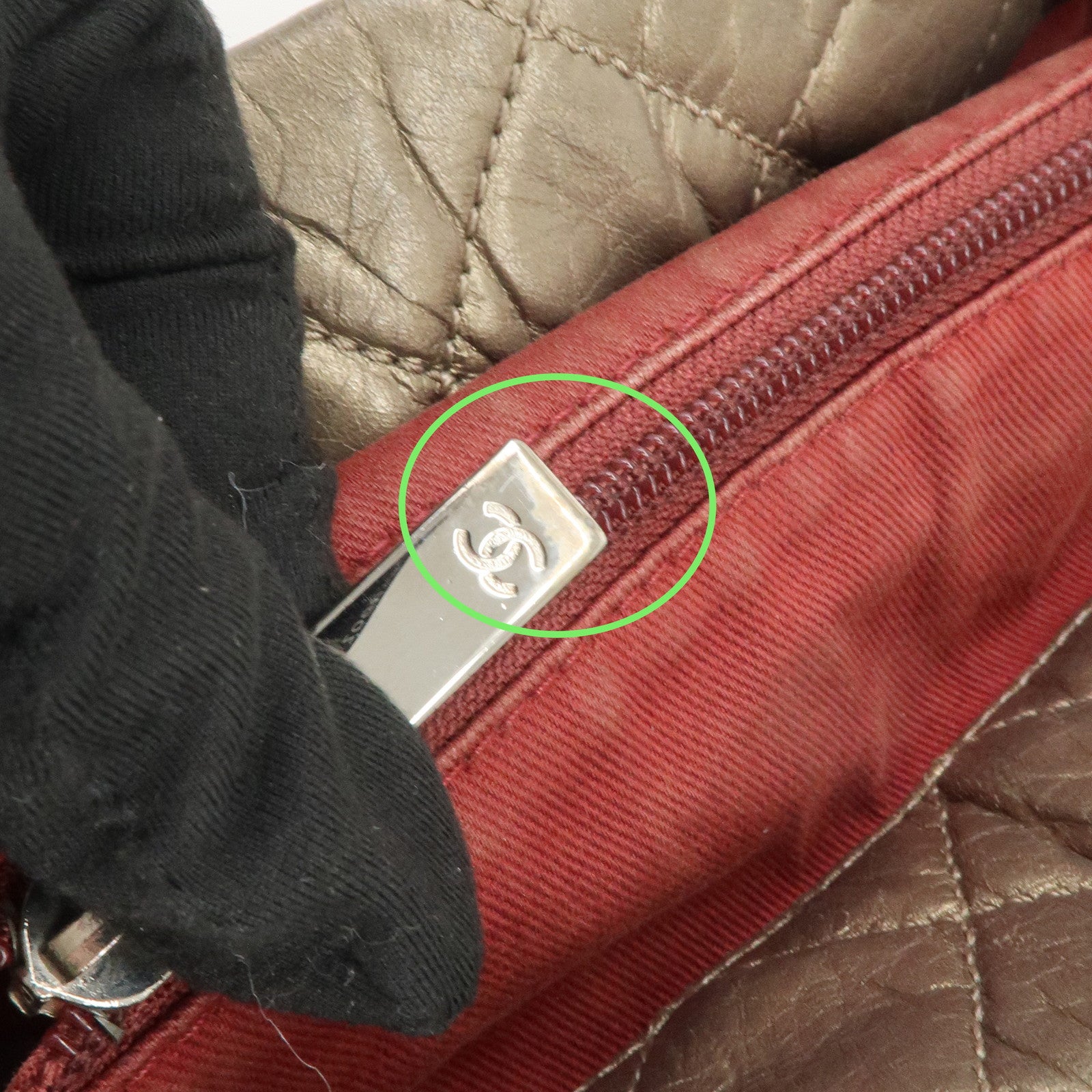 CHANEL Cambon Line Cotton Club Chain Shoulder Bag Tote Bag A34317