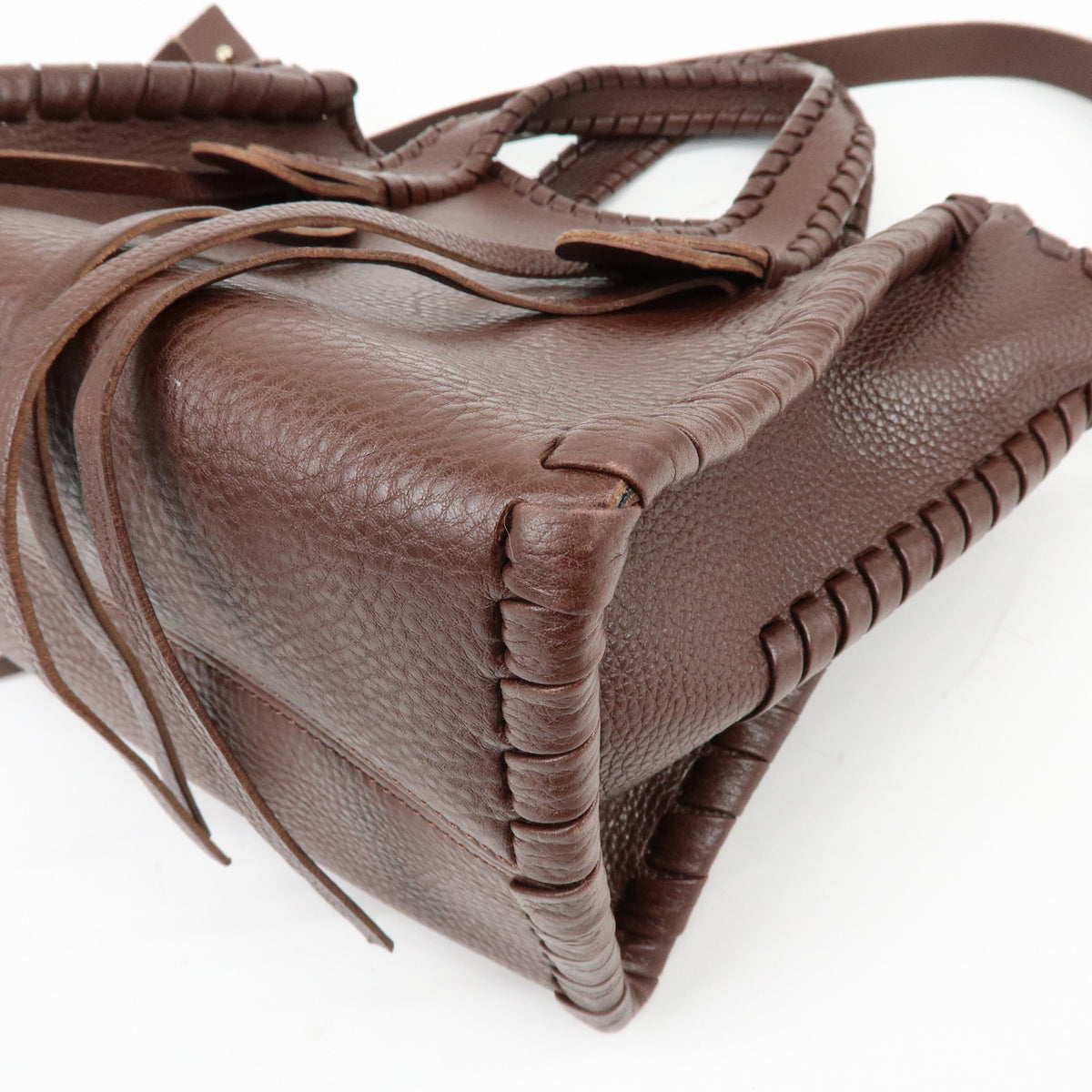 Chloe Mony Leather 2Way Bag Shoulder Bag Hand Bag Brown
